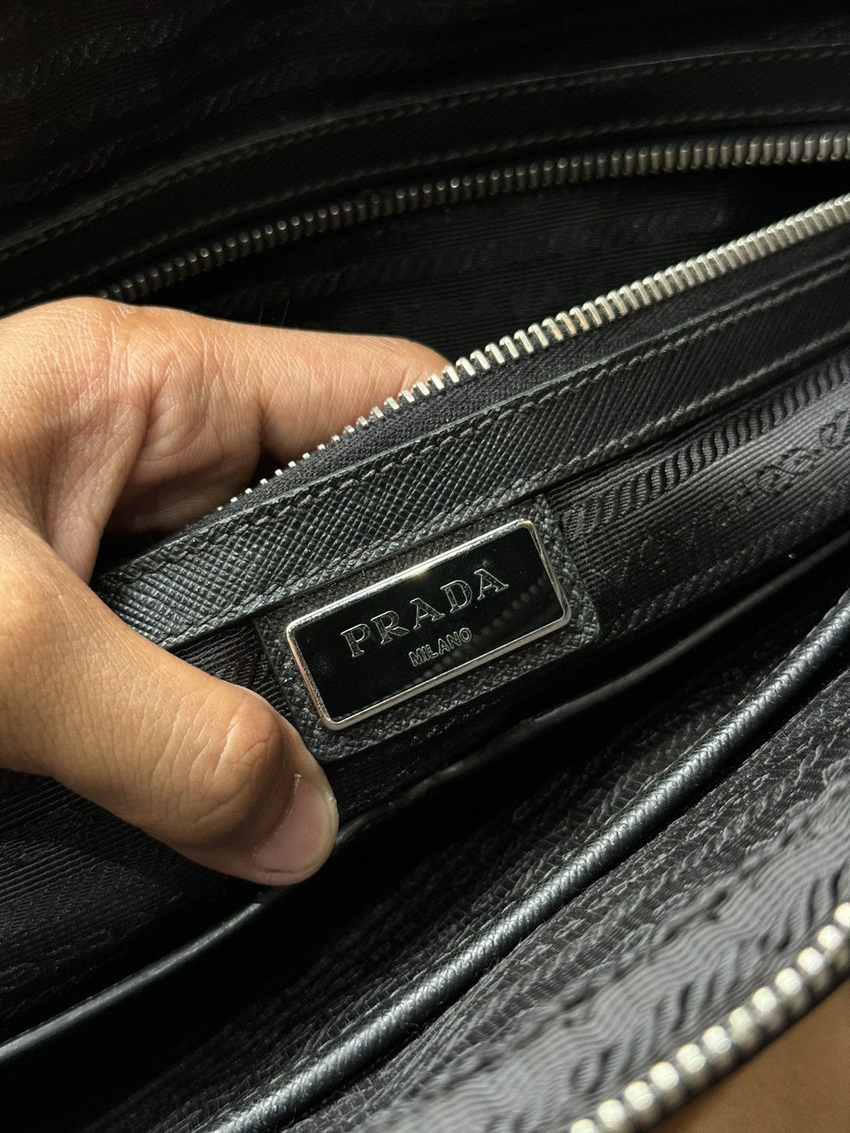 Prada Prada Black Saffiano Business Bag Size ONE SIZE - 10 Thumbnail