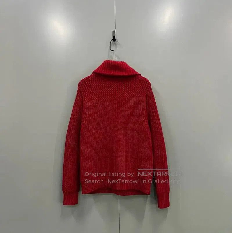 Burberry Burberry Red Wool Long Sleeve Cardigan. Size L / US 10 / IT 46 - 2 Thumbnail