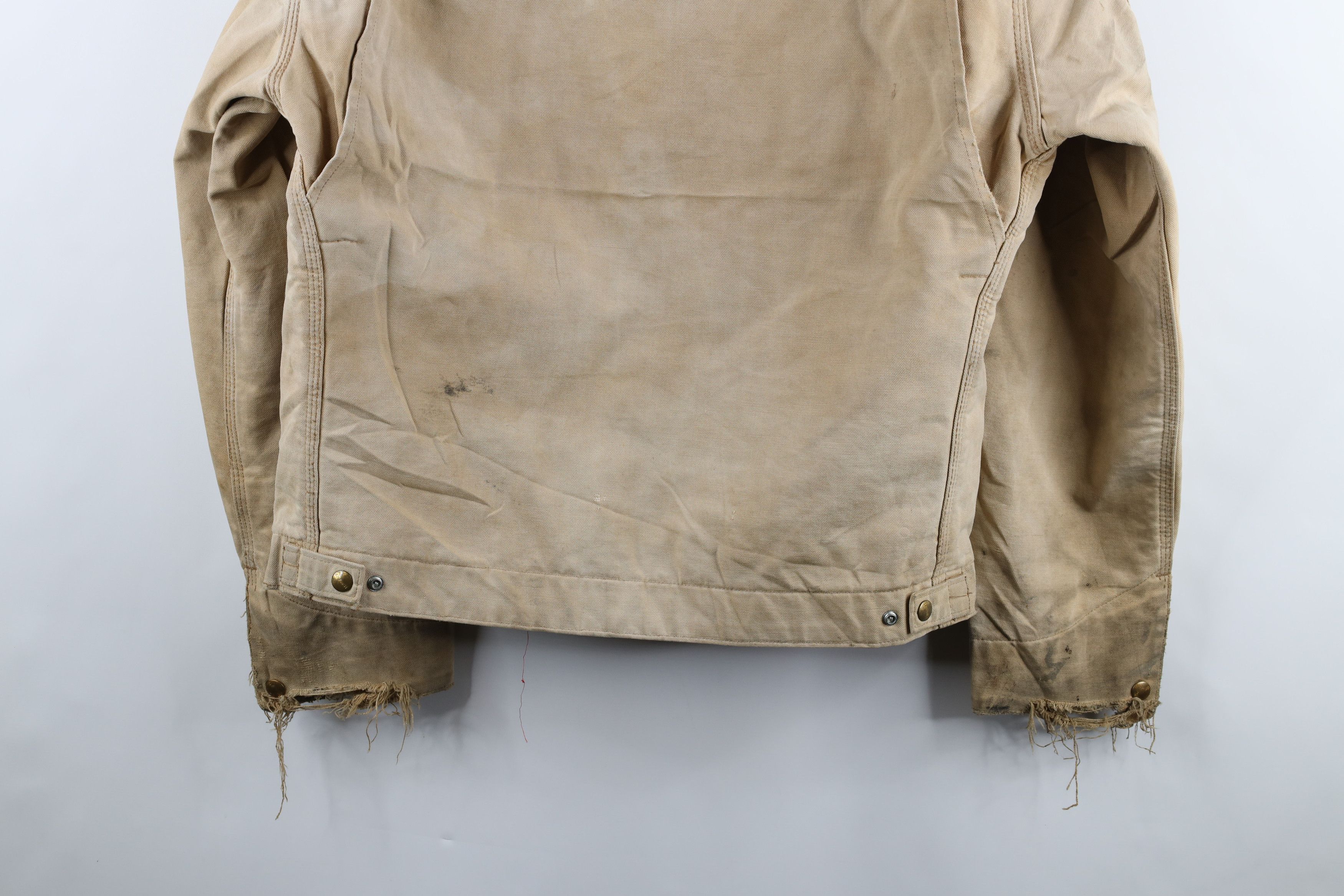Carhartt × Vintage Vintage 90s Carhartt Quilted Detroit Jacket Duck Brown USA Size US L / EU 52-54 / 3 - 19 Thumbnail