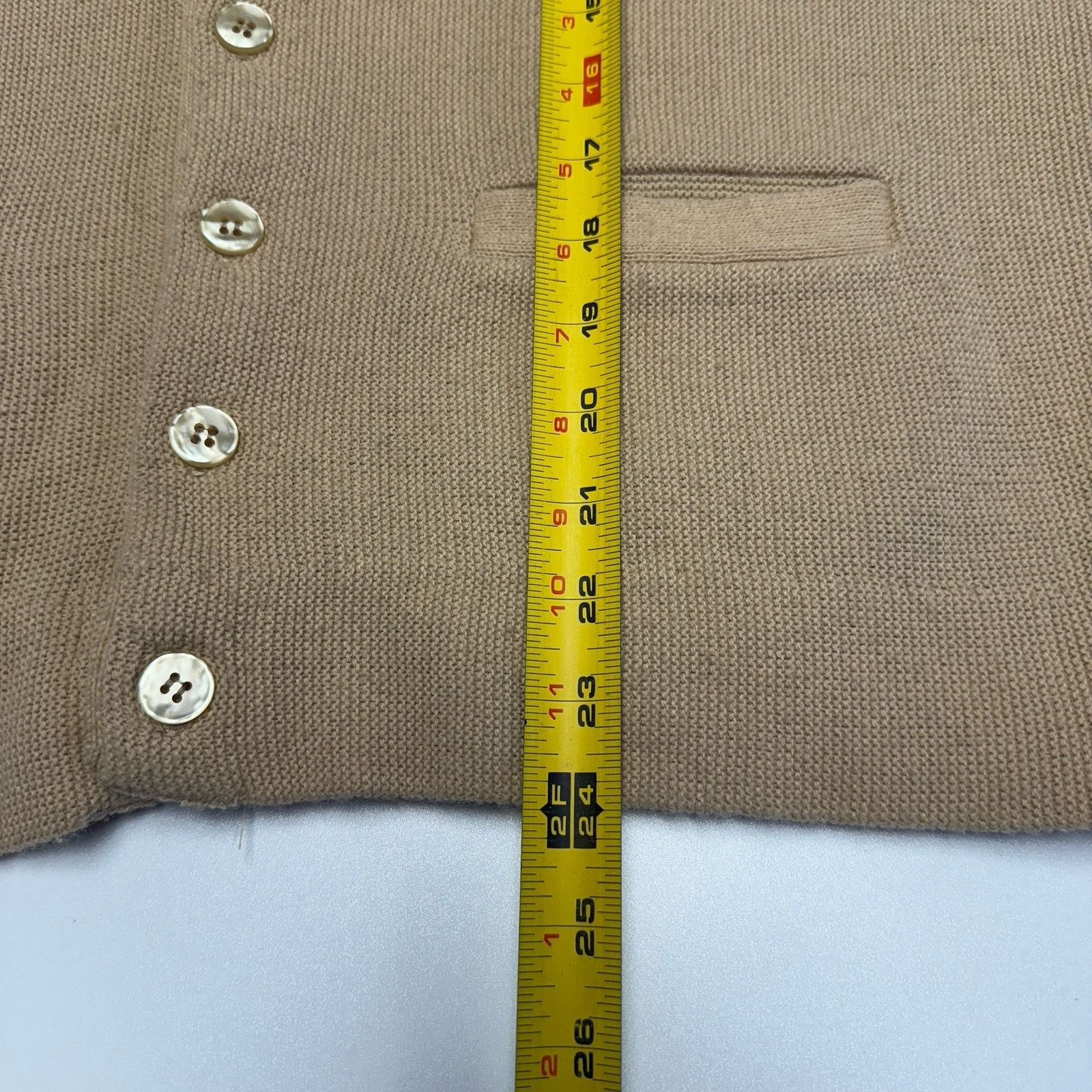 Vintage Vintage Orlon Campus Cardigan Sweater Mens XL Tan Knit Size US XL / EU 56 / 4 - 8 Thumbnail