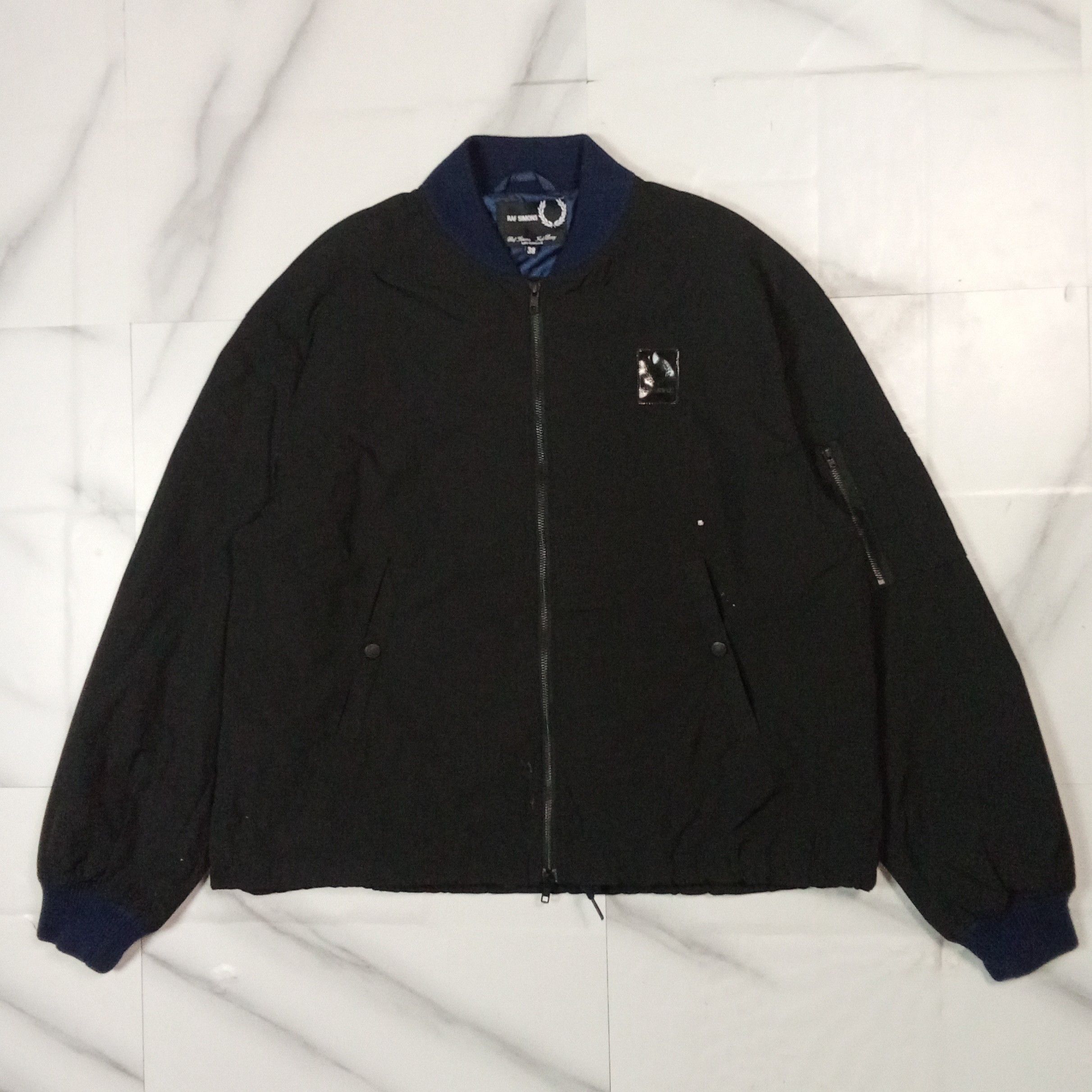 Raf Simons × Vintage Fostex Garments Black MA-1 Bomber Jacket Raf