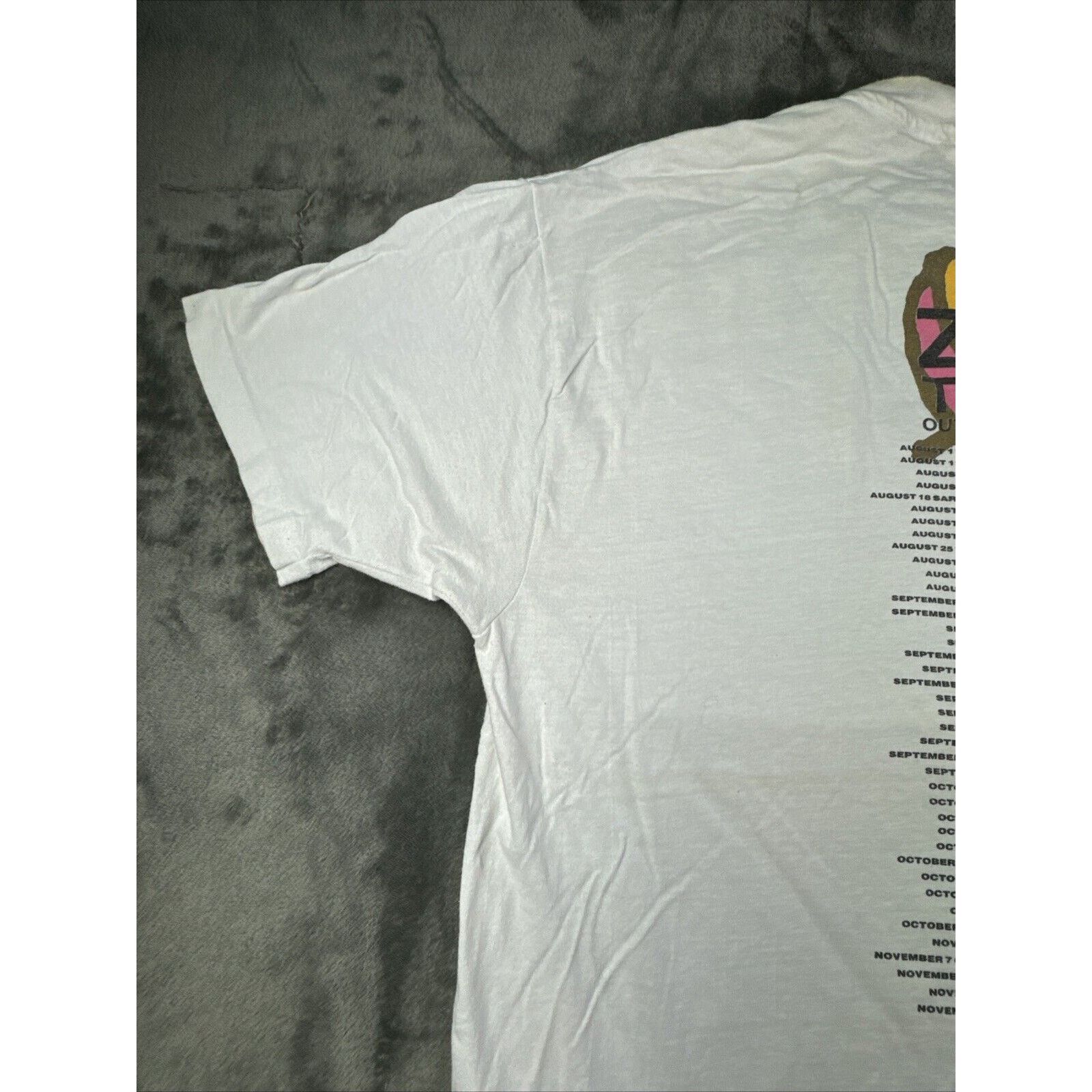 Hanes Vintage U2 Zoo Tv Outside Broadcast T-Shirt XL White Band Size US XL / EU 56 / 4 - 12 Thumbnail