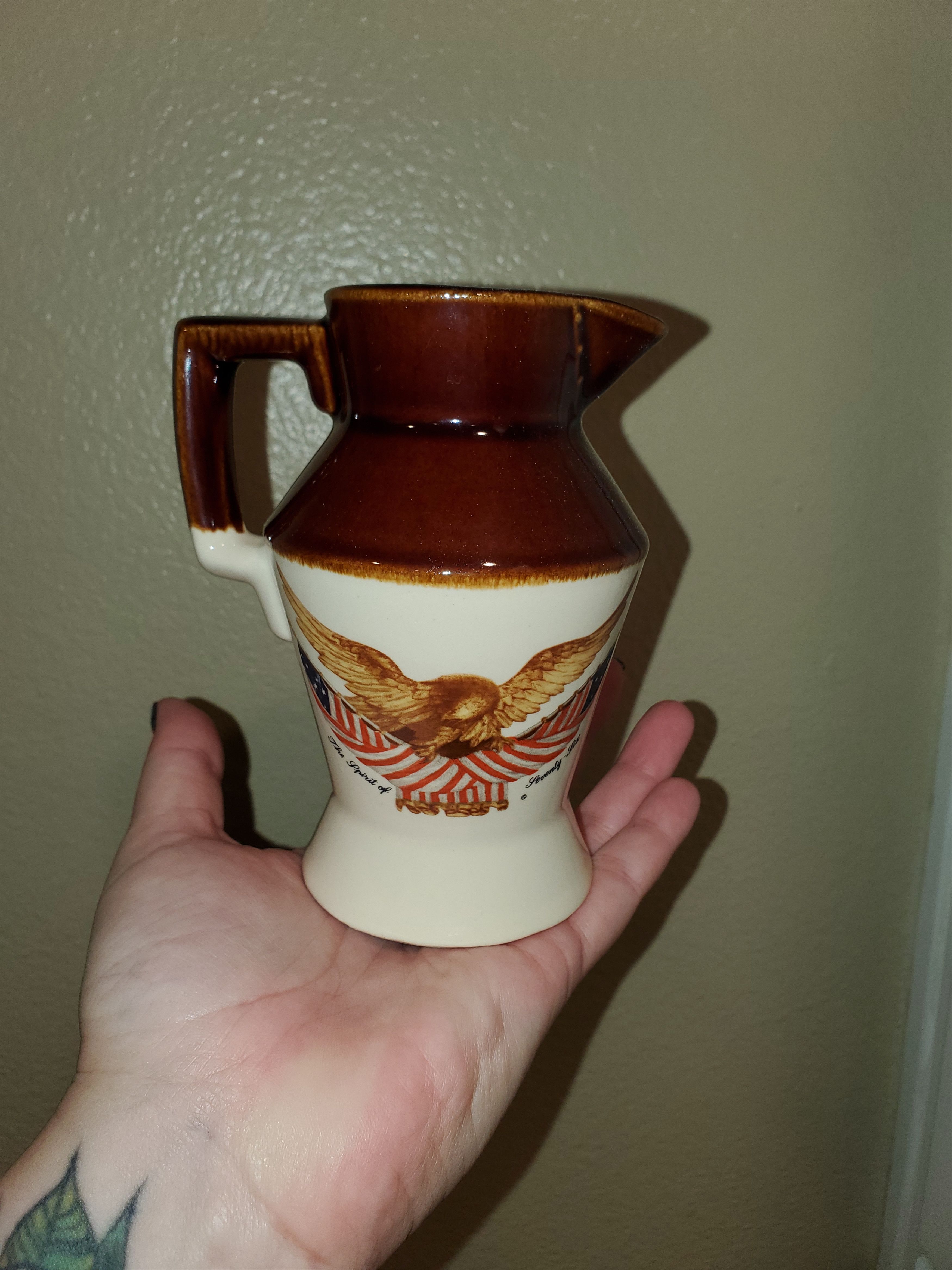 Vintage Vintage McCoy Spirit of '76 Small Creamer Eagle Pitcher Size ONE SIZE - 1 Thumbnail