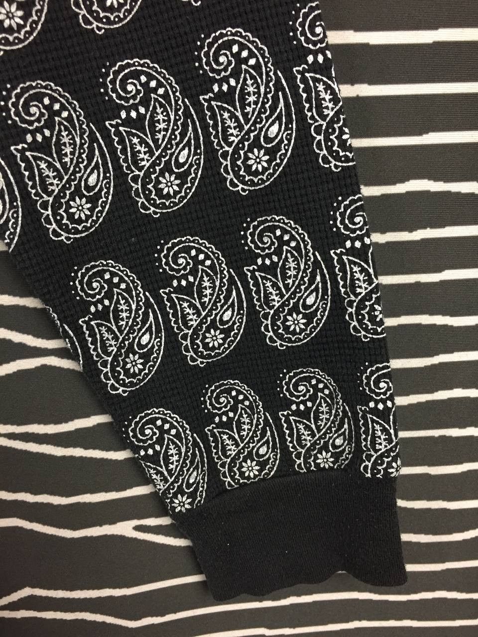 Japanese Brand ANAP Japan All-Over Print Paisley Waffle Knit Thermal Tee Size US L / EU 52-54 / 3 - 4 Thumbnail