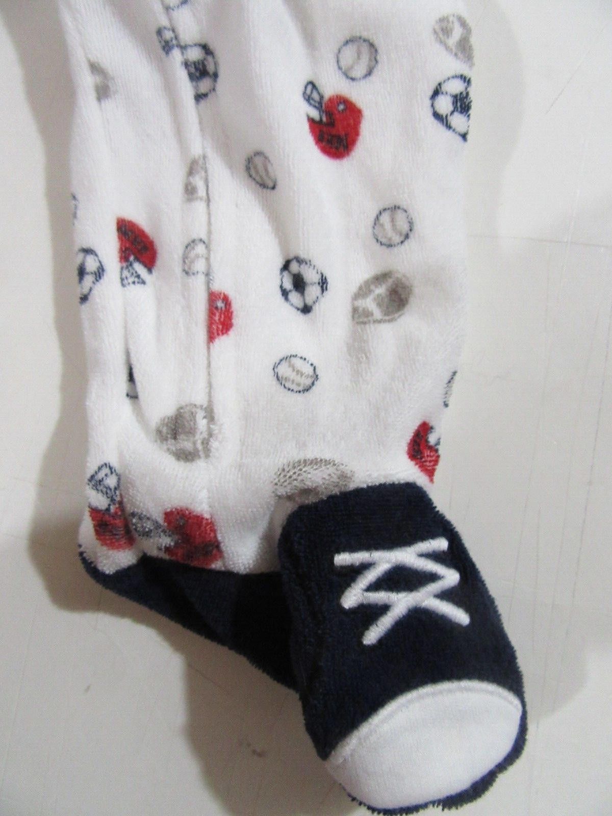 Designer Carter's Boys Infant 9 Months Footed Baseball Soccer Size ONE SIZE - 3 Thumbnail