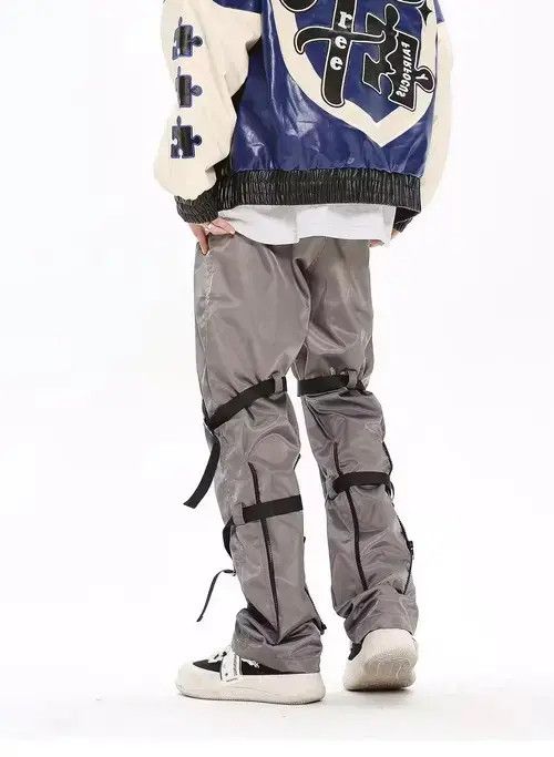 Japanese Brand Fashion punk goth buckle zip grunge pants Size US 34 / EU 50 - 4 Thumbnail