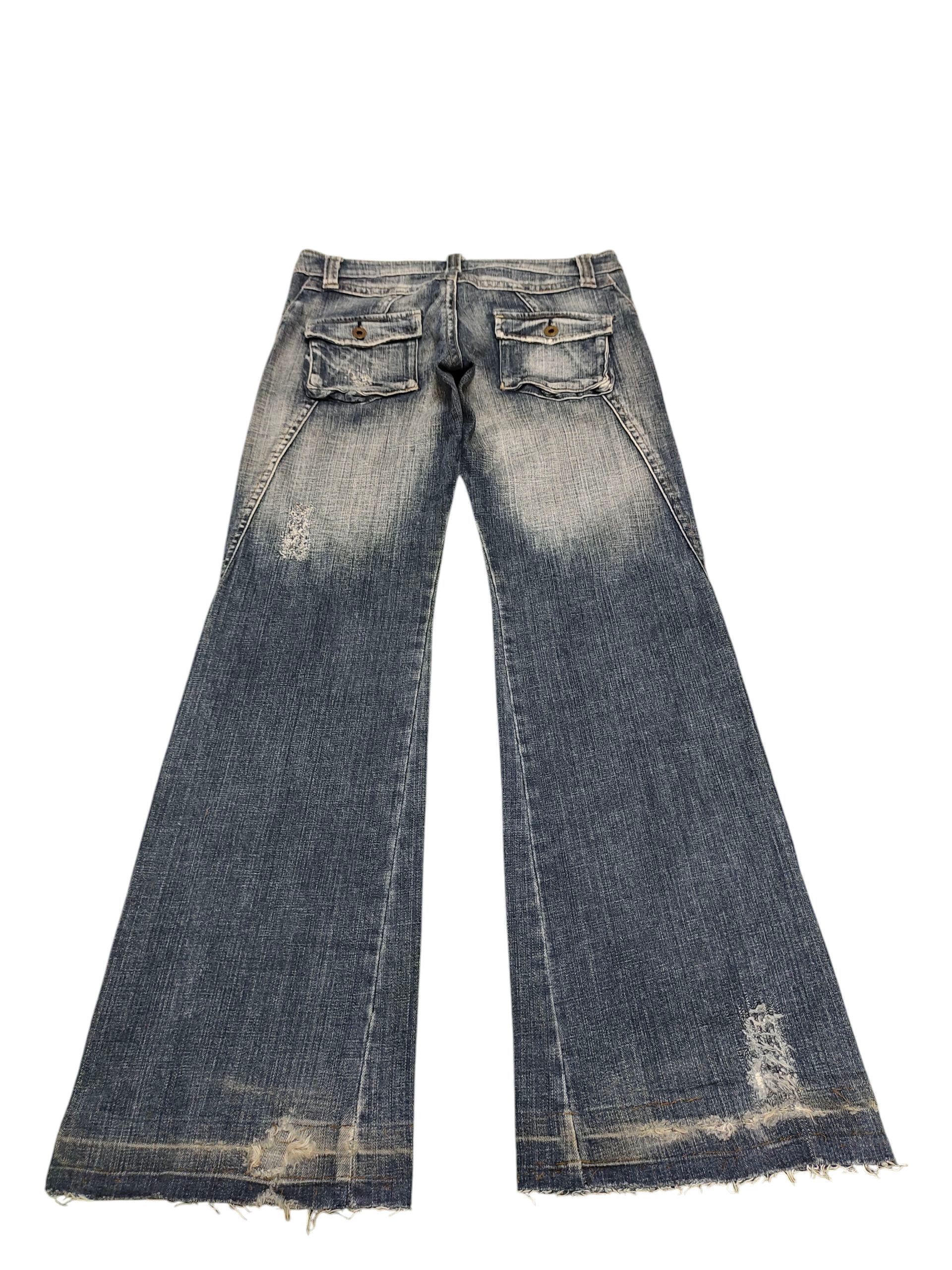 Hysteric Glamour Flare Jeans Camel Road Clawmark Distress Faded Bootcut Y2k Size US 32 / EU 48 - 8 Thumbnail