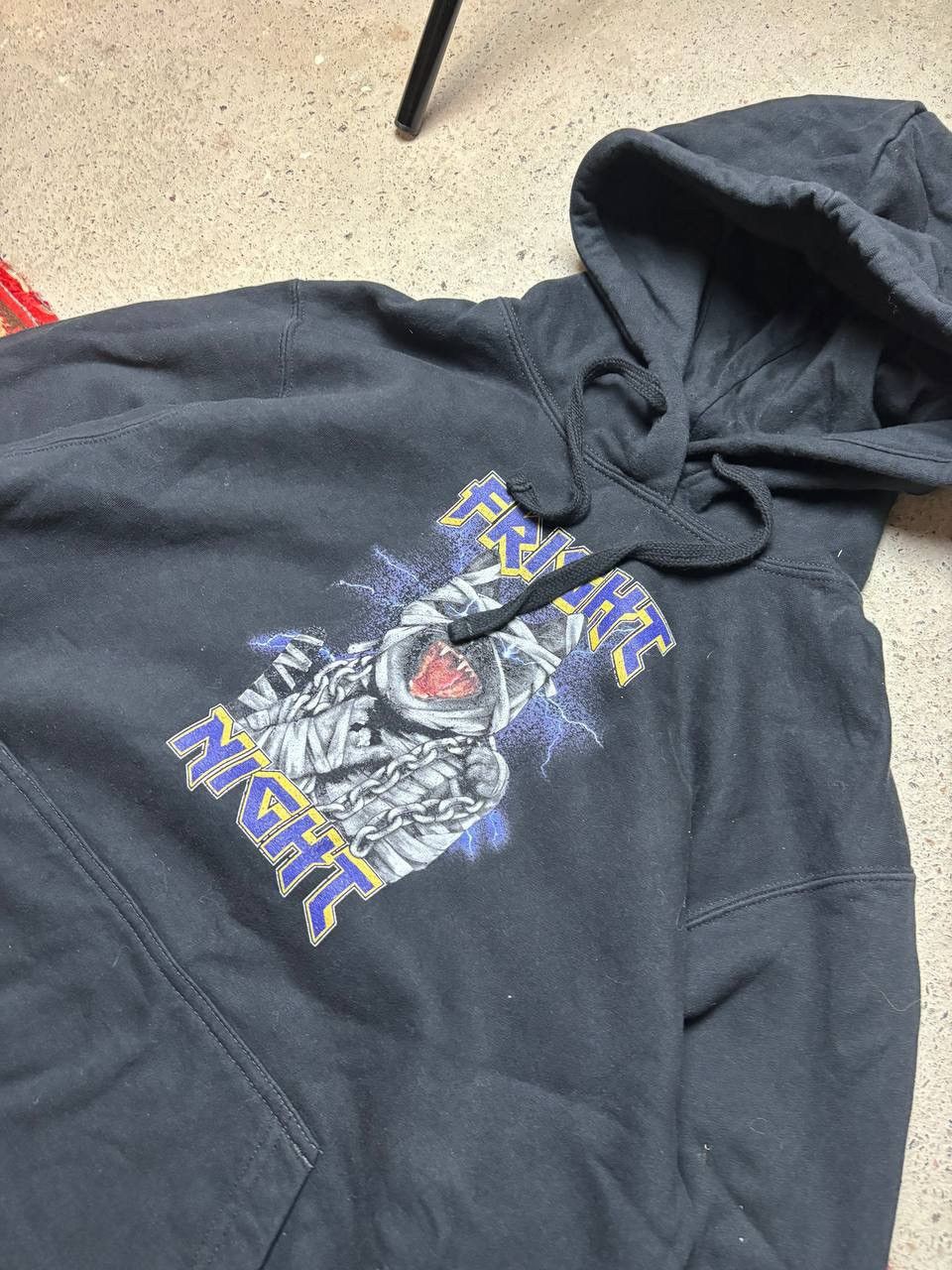 Band Tees × Vintage Vintage Y2K Halloween FRIGHT NIGHT WITH CAT MUMMY Hoodie Size US M / EU 48-50 / 2 - 2 Thumbnail