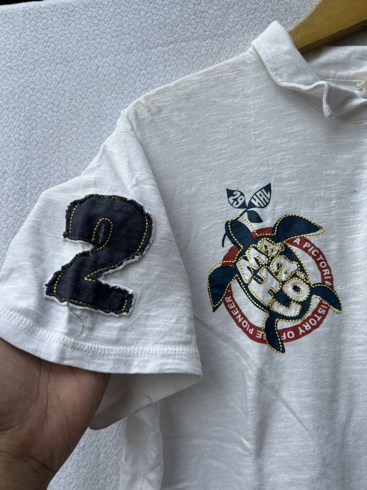 20471120 × Hysteric Glamour × Japanese Brand Japanese Aloha Style Poem Polo Shirt Size US L / EU 52-54 / 3 - 8 Thumbnail