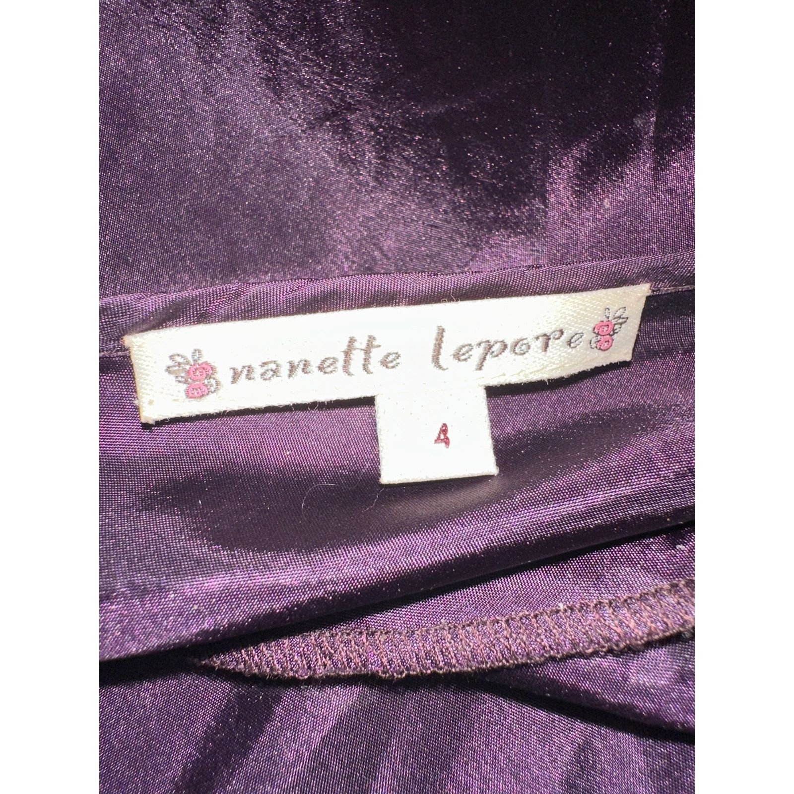 Nanette Lepore NANETTE LEPORE PURPLE SILK SLIPDRESS 4 Size S / US 4 / IT 40 - 4 Thumbnail