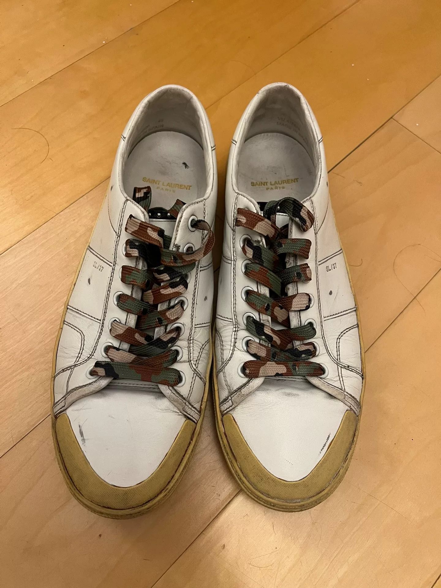 Saint Laurent Paris Saint Laurent Vintage Camouflage Sneakers Size US 10 / EU 43 - 1 Thumbnail