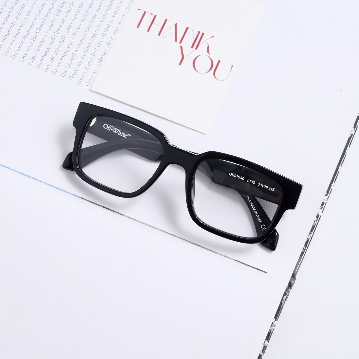 Off-White OFF WHITE STYLE 80 BLACK GLASSES Size ONE SIZE - 6 Thumbnail