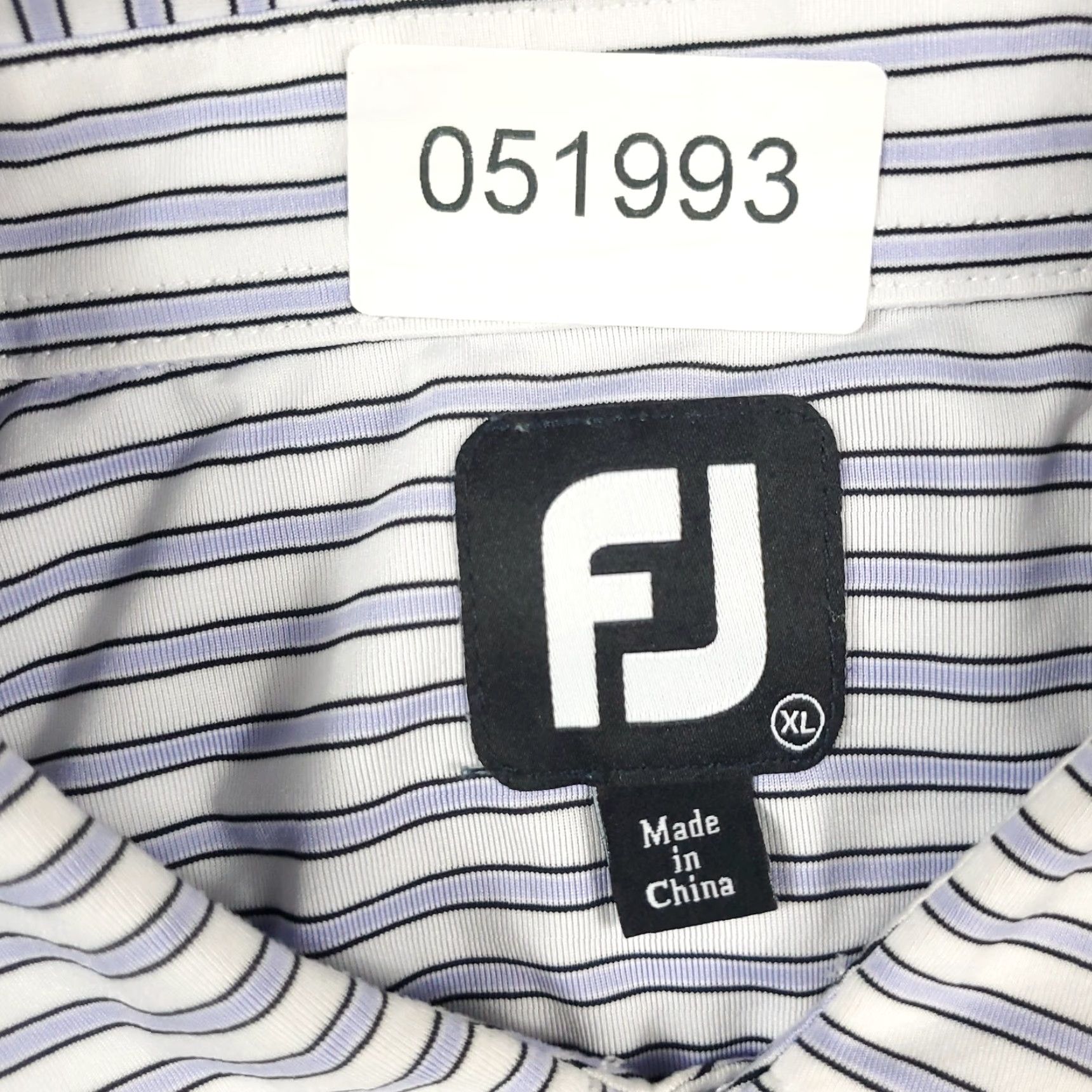 Footjoy FJ Polo Shirt Mens XL Blue Striped Polo Shirt Short Sleeve Button Collar Golf Casual Modern Preppy Sports Mens XL Blue Size US XL / EU 56 / 4 - 7 Thumbnail