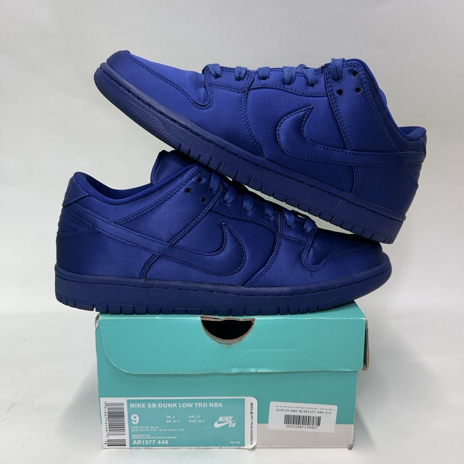 Nike Nike NBA x Dunk SB Low “Deep Royal Blue” AR1577-446 Size US 9 / EU 42 - 1 Thumbnail