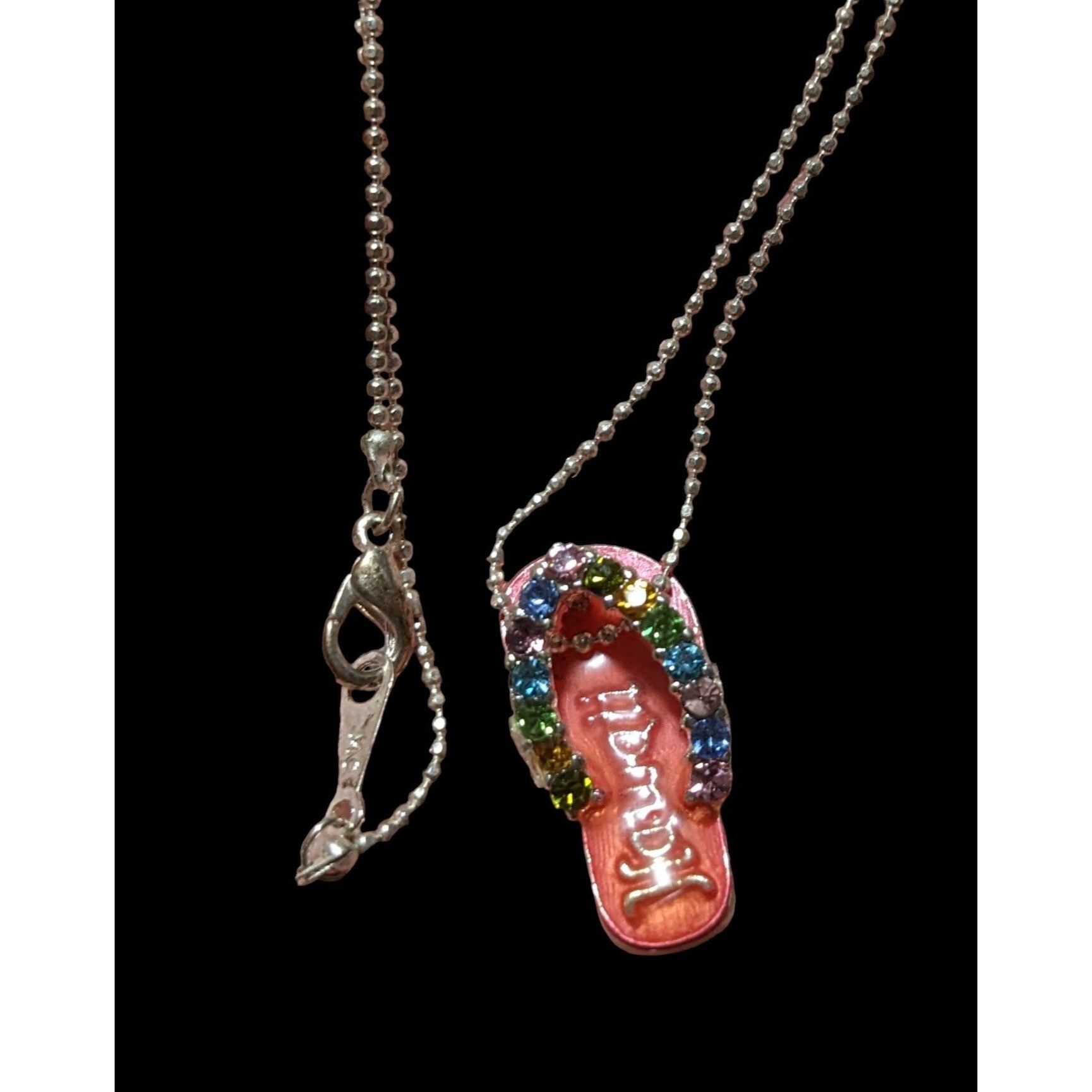 Other MC Rainbow Gem Enamel Hawaii Sandal Necklace Size ONE SIZE - 5 Thumbnail