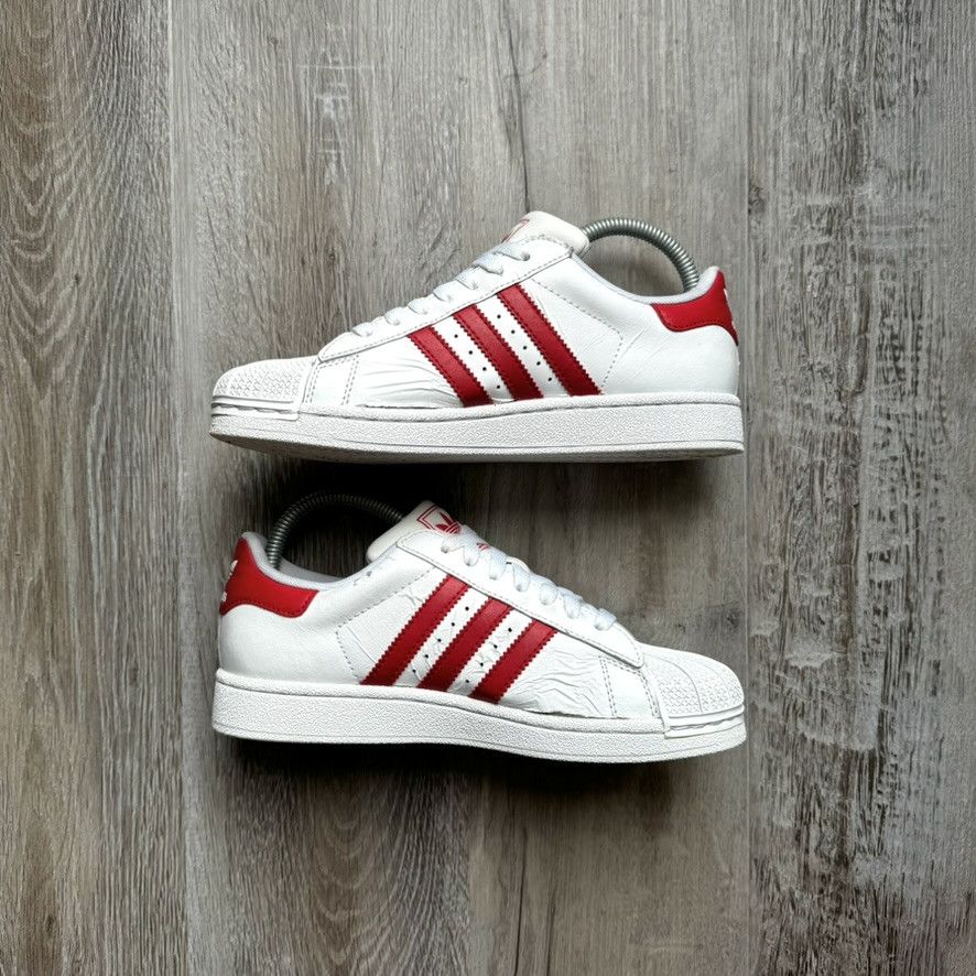 Adidas × Vintage ADIDAS • Superstar 2 "White/Red" (4.5M) Size US 5 / EU 37 - 4 Thumbnail