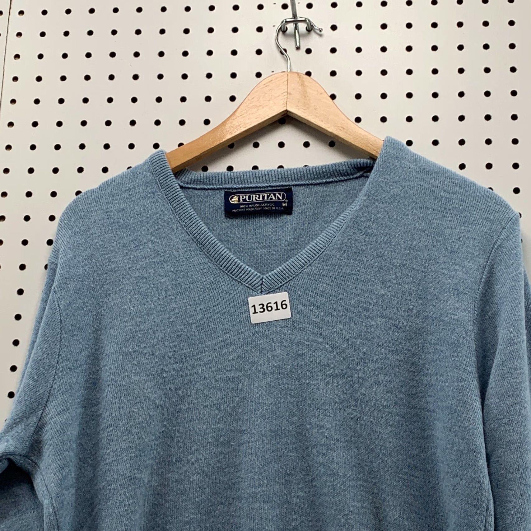 Vintage VINTAGE Puritan Blue Sweater Shirt Mens Adult Medium Long Sleeve V-Neck Orlon Acrylic Pullover G USA 90s Mens Size US M / EU 48-50 / 2 - 2 Thumbnail