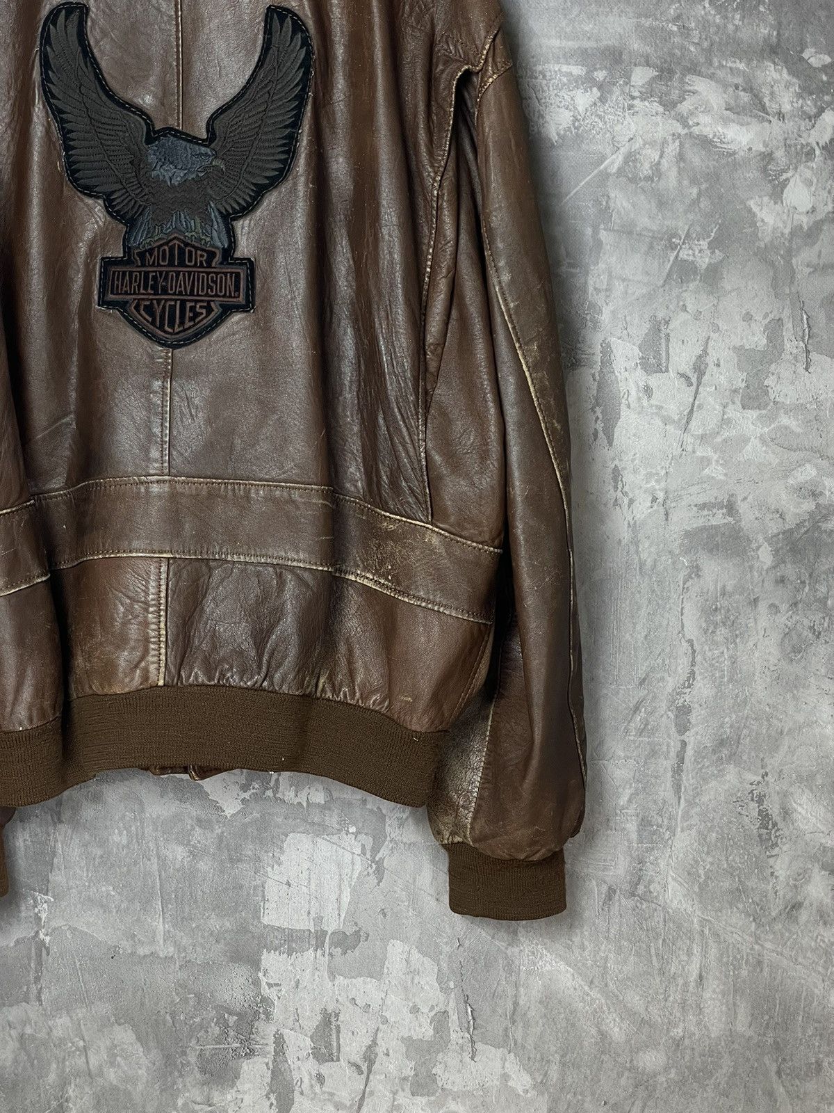 Harley Davidson Harley Davidson Vintage 90s Style Fur Leather Jacket Size US L / EU 52-54 / 3 - 7 Thumbnail