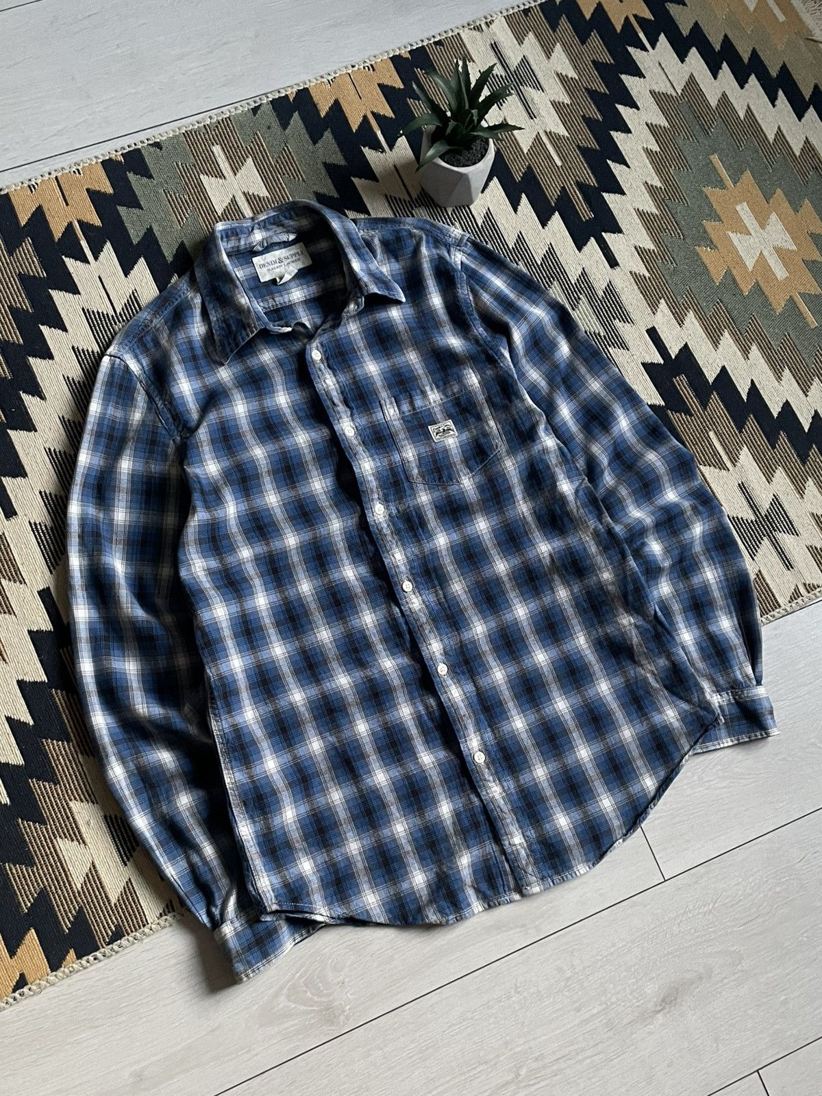 Denim & Supply Ralph Lauren × Polo Ralph Lauren × Vintage Vintage Denim & Supply Ralph Lauren Flannel Shirt Size US M / EU 48-50 / 2 - 2 Thumbnail