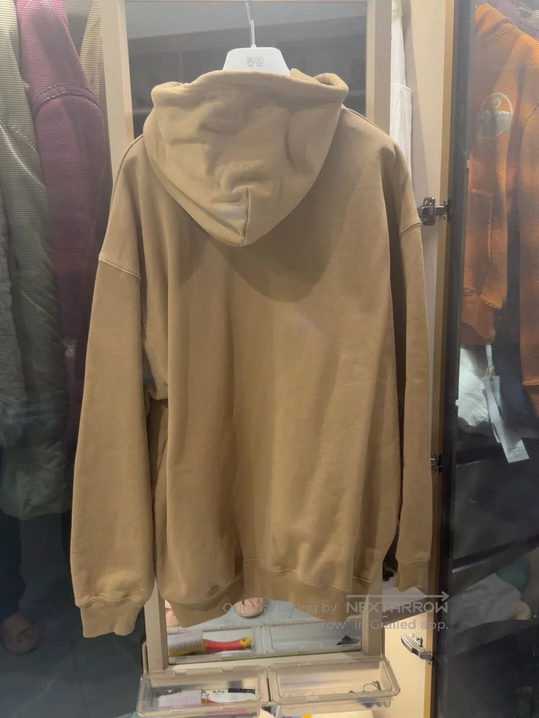 Balenciaga beige oversized hoodie with embroidered logo. Size US XS / EU 42 / 0 - 2 Thumbnail
