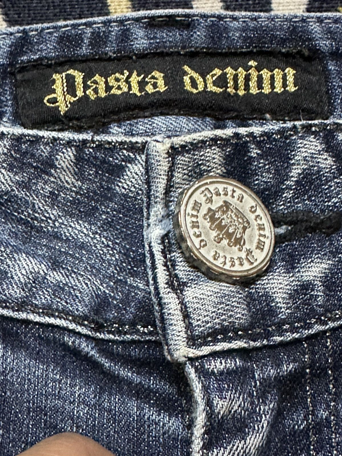 If Six Was Nine Vintage Pasta Denim Flare Bootcut Embroidery Denim Size US 31 - 9 Thumbnail