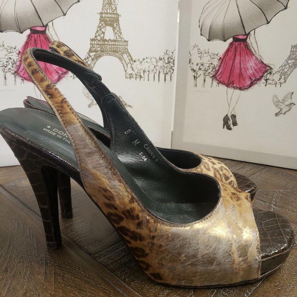 Donald Pliner Donald Pliner Croc Leather Slingback Size US 8 / IT 38 - 1 Thumbnail