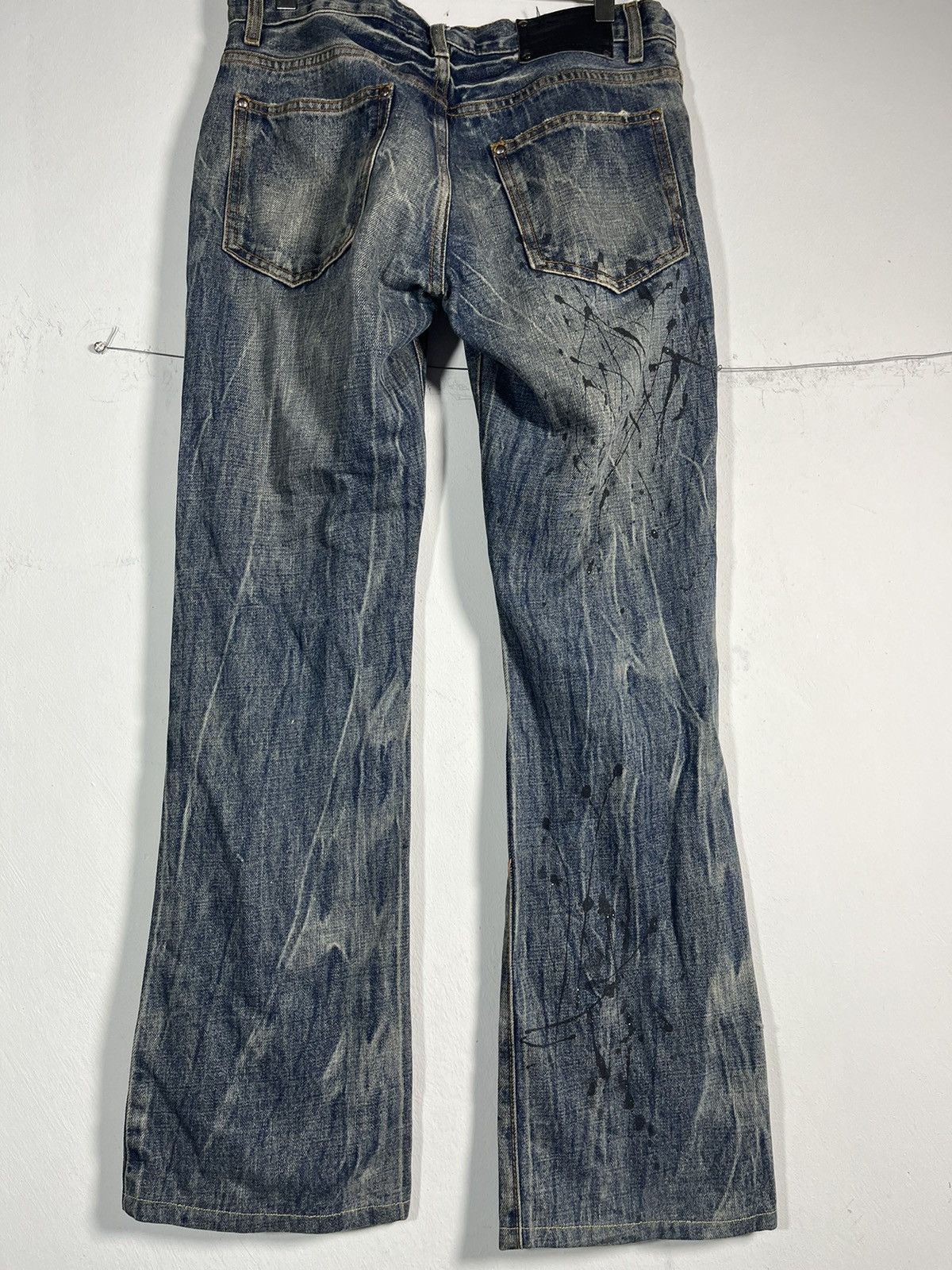 Japanese Brand Rare ‼️Bootcut Denim Butterfly Jeans Y2k style Size 31" - 4 Thumbnail