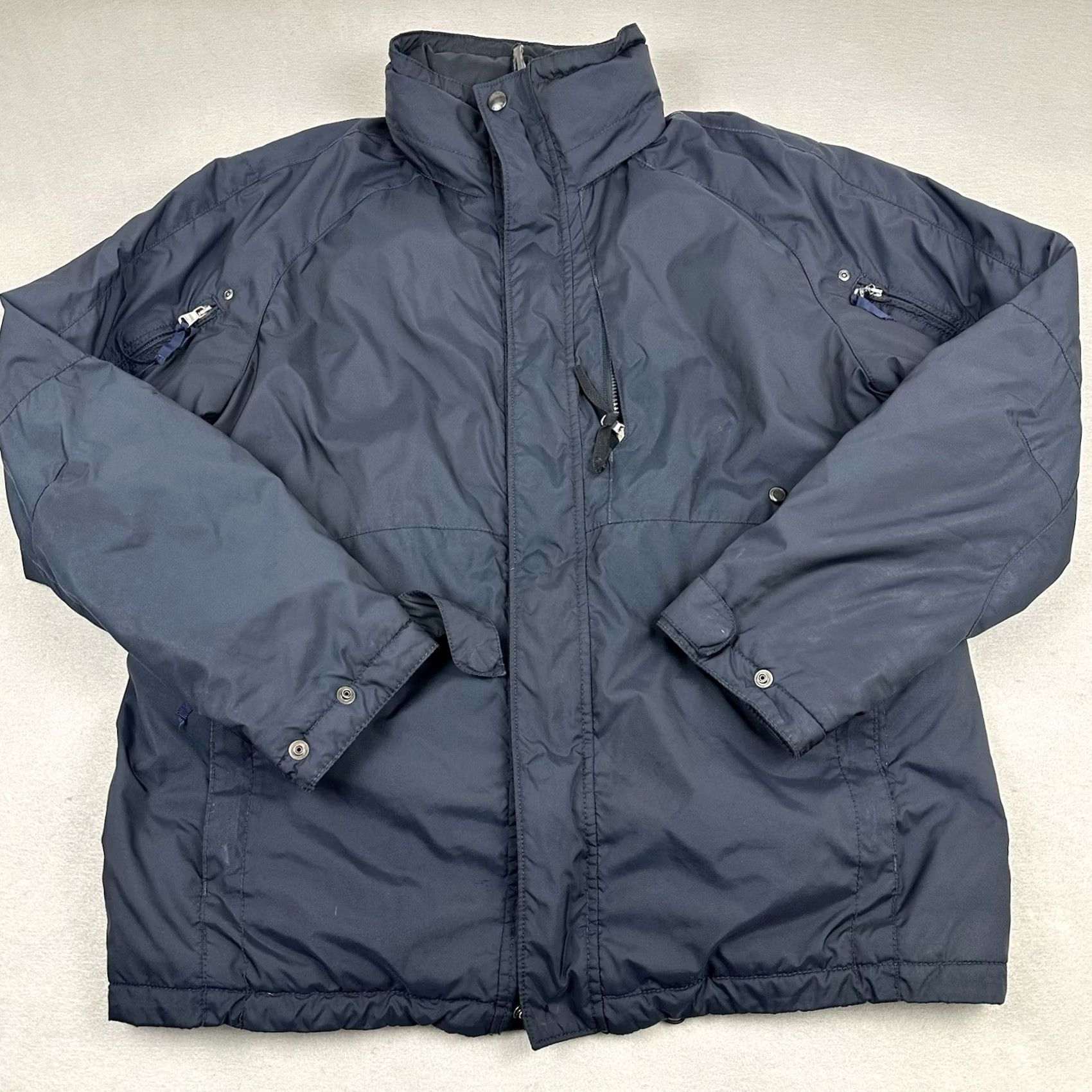 Polo Ralph Lauren VINTAGE Polo Ralph Lauren Coat Jacket Men Large Blue Windbreaker Hooded Full Zip Pockets Logo Casual Outdoor Winter Fall Spring L Mens Size US L / EU 52-54 / 3 - 2 Thumbnail