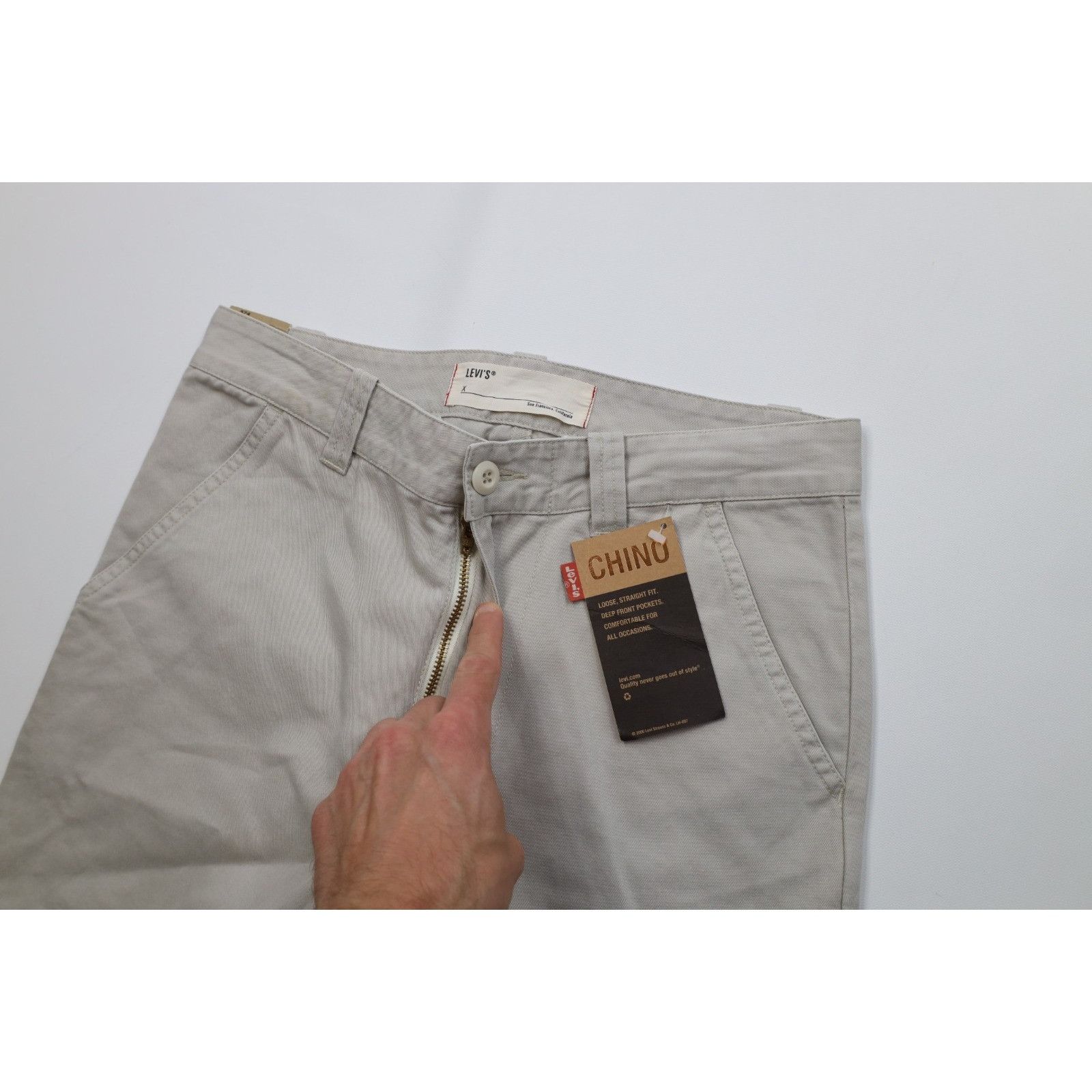 Levi's Deadstock Vintage Y2K 2000 Levis Loose Fit Wide Leg Pants Size US 30 / EU 46 - 6 Thumbnail