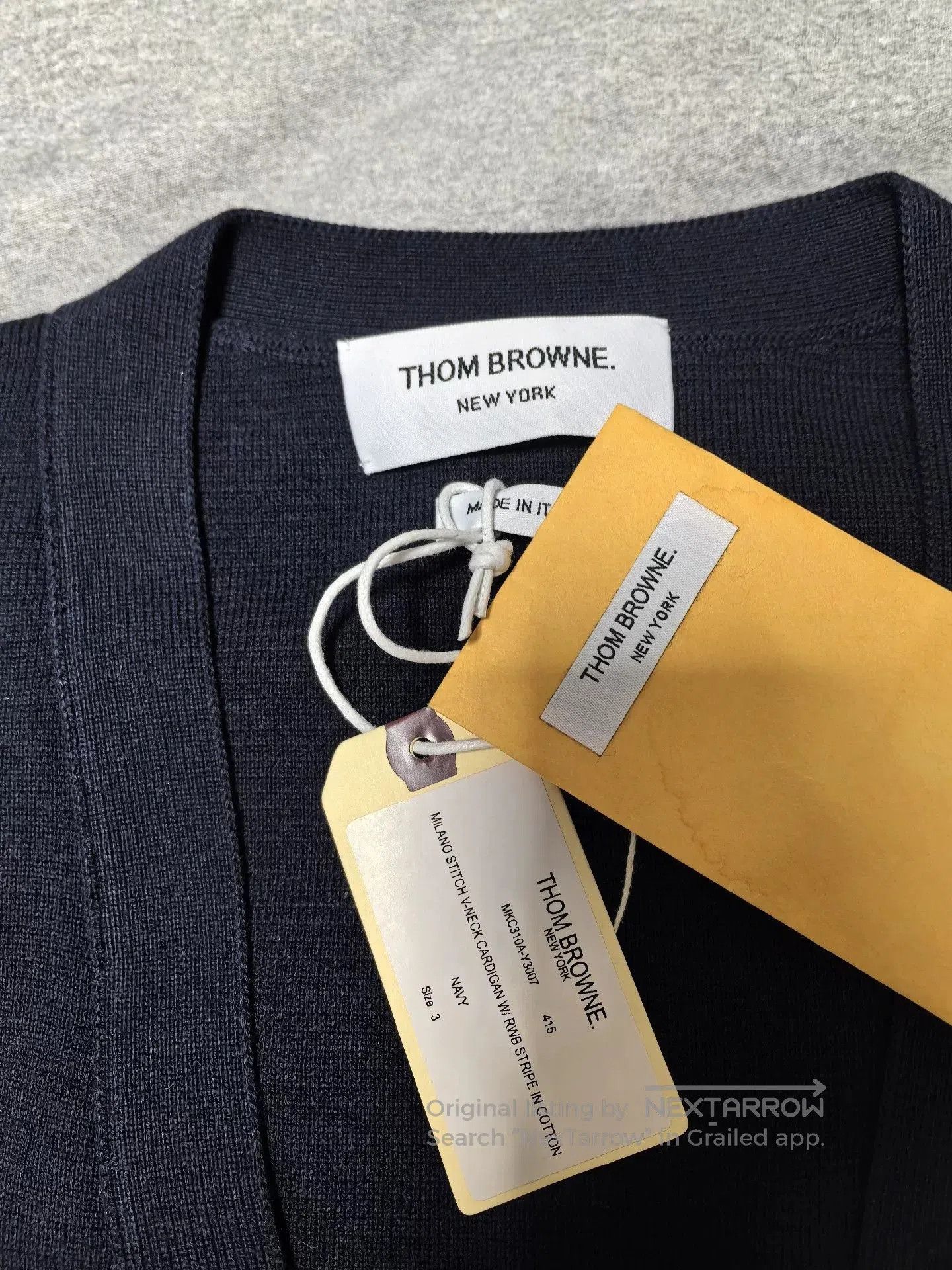 Thom Browne classic thom browne cardigan in navy blue. Size US M / EU 48-50 / 2 - 2 Thumbnail