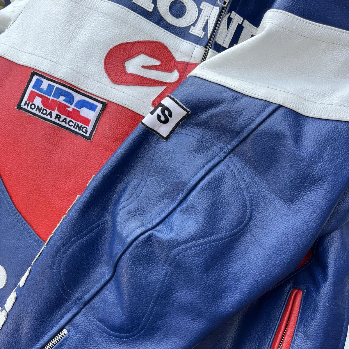Honda × Vintage HONDA CBR LEATHER RACING JACKET MOTOR VINTAGE MOTOCYCLE Size US XL / EU 56 / 4 - 8 Thumbnail