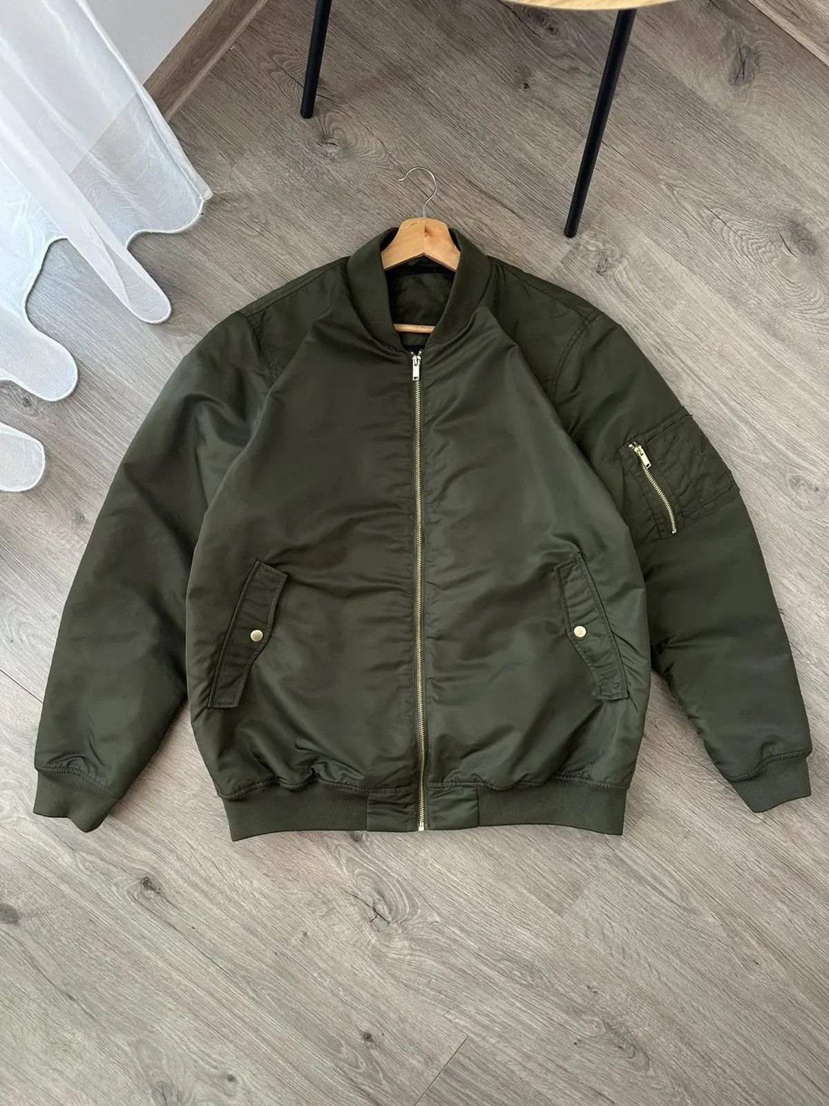 Diesel Vintage Bomber MA-1 Style Green Jacket Y2K Size US L / EU 52-54 / 3 - 1 Thumbnail
