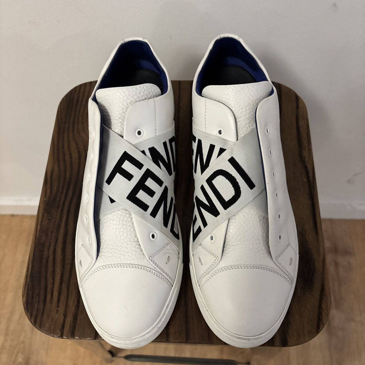 Fendi Fendi white leather low-top slip-on sneakers Size 10 US Size US 10 / EU 43 - 4 Thumbnail