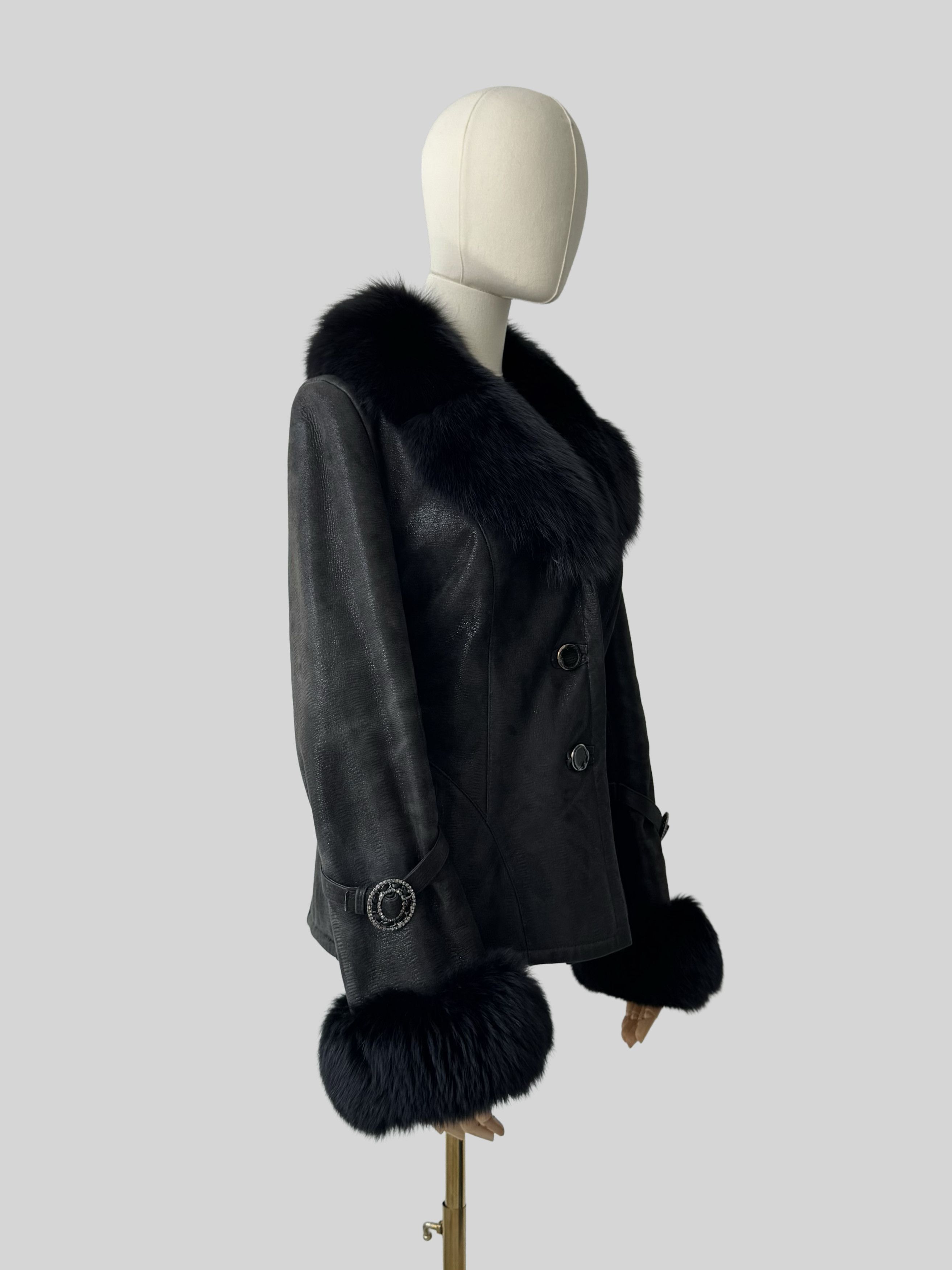 Vintage Vintage Real Sheepskin Cropped Jacket (D15)(D10) Size S / US 4 / IT 40 - 2 Thumbnail