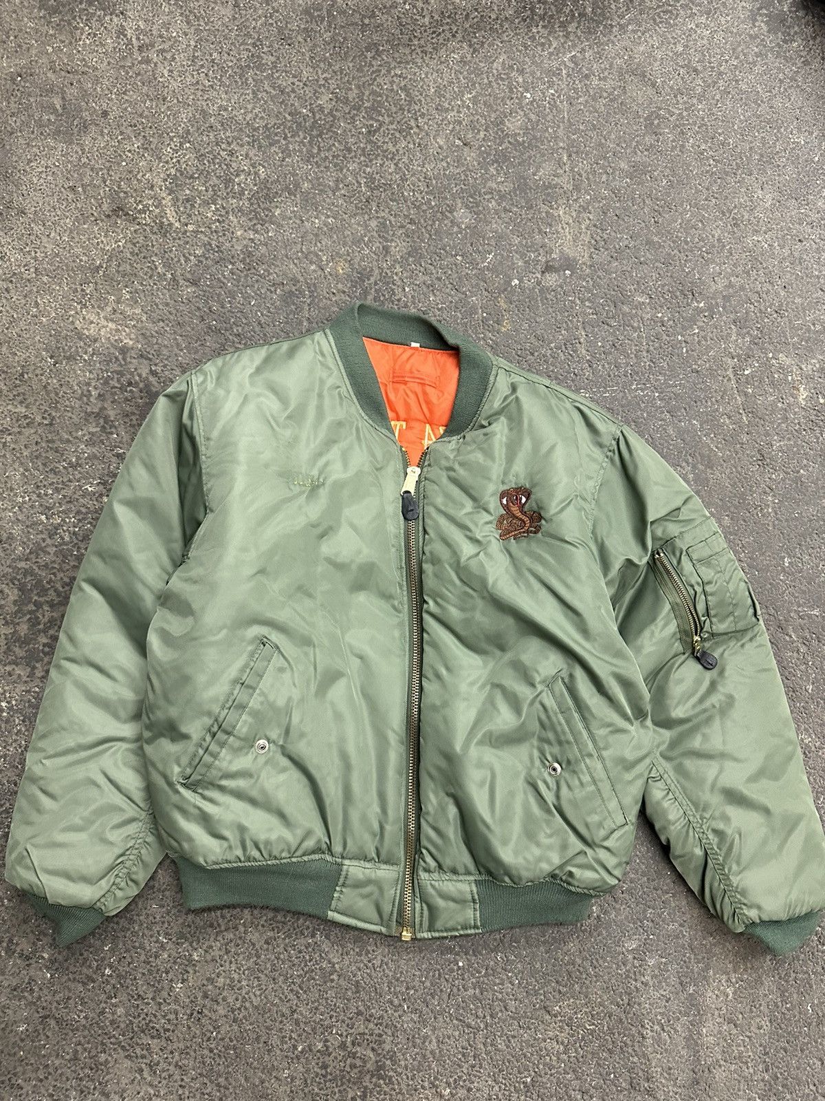 Vintage Y2K flight army bomber jacket Size US L / EU 52-54 / 3 - 8 Thumbnail
