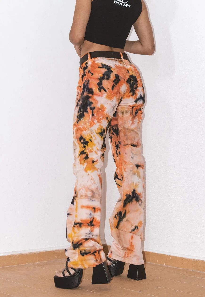 Designer × Japanese Brand × Vintage Vintage Hugo Boss Tie Dye Straight Pants Y2k Size 32" / US 10 / IT 46 - 3 Thumbnail