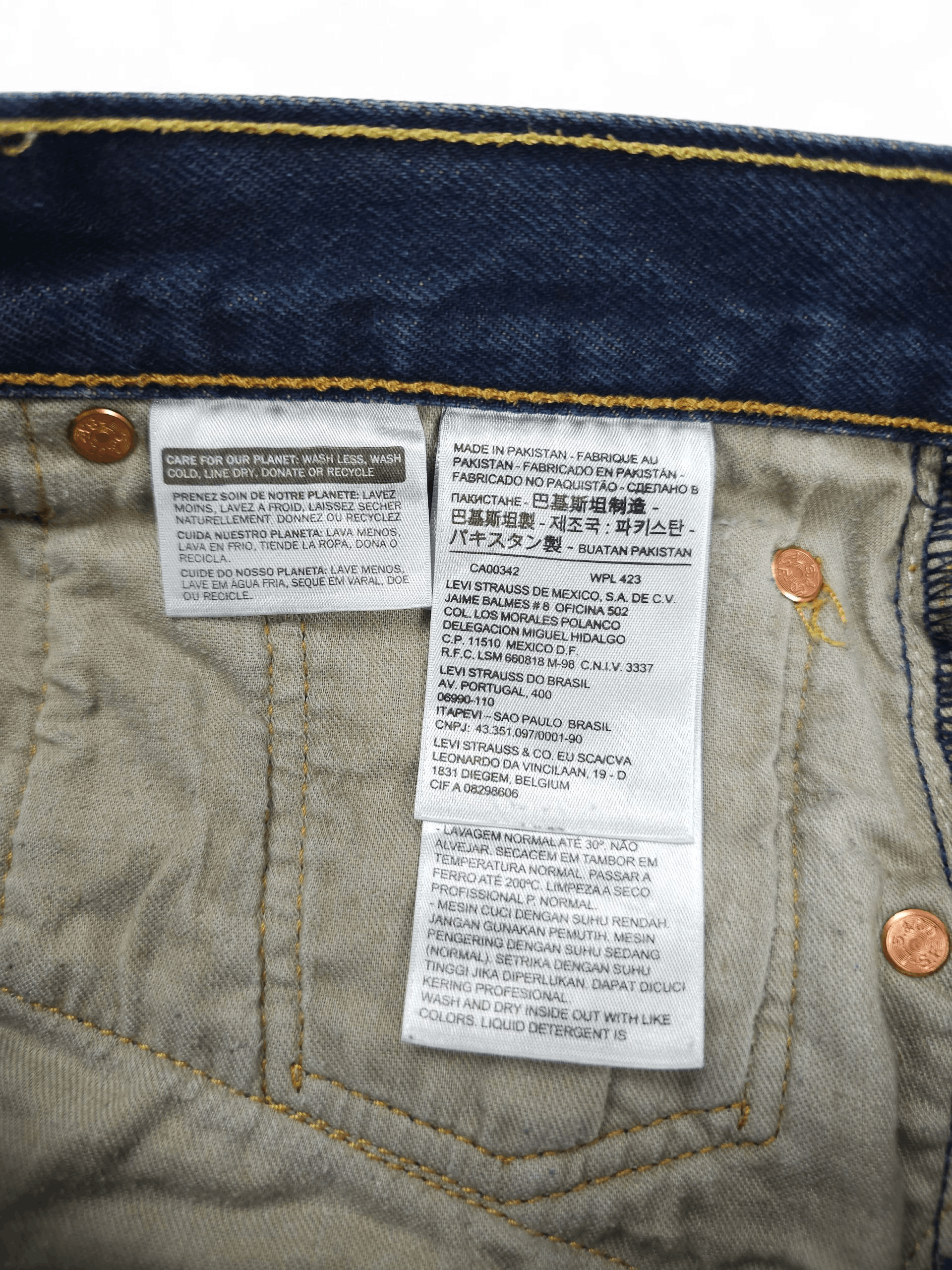 Levi's 💎 Levi's 34/32 Navy Classic Straight Denim Blue Jeans Y2K Size US 34 / EU 50 - 8 Thumbnail