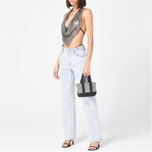 Alexander Wang o1g2r1mq0824 Size: OS / Crusier Mini Tote Bag Black & White Size ONE SIZE - 5 Thumbnail
