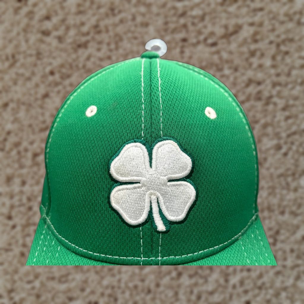 Black Clover Cap Hat Fitted Adult One Size Green Polyester Live Outdoors Lucky