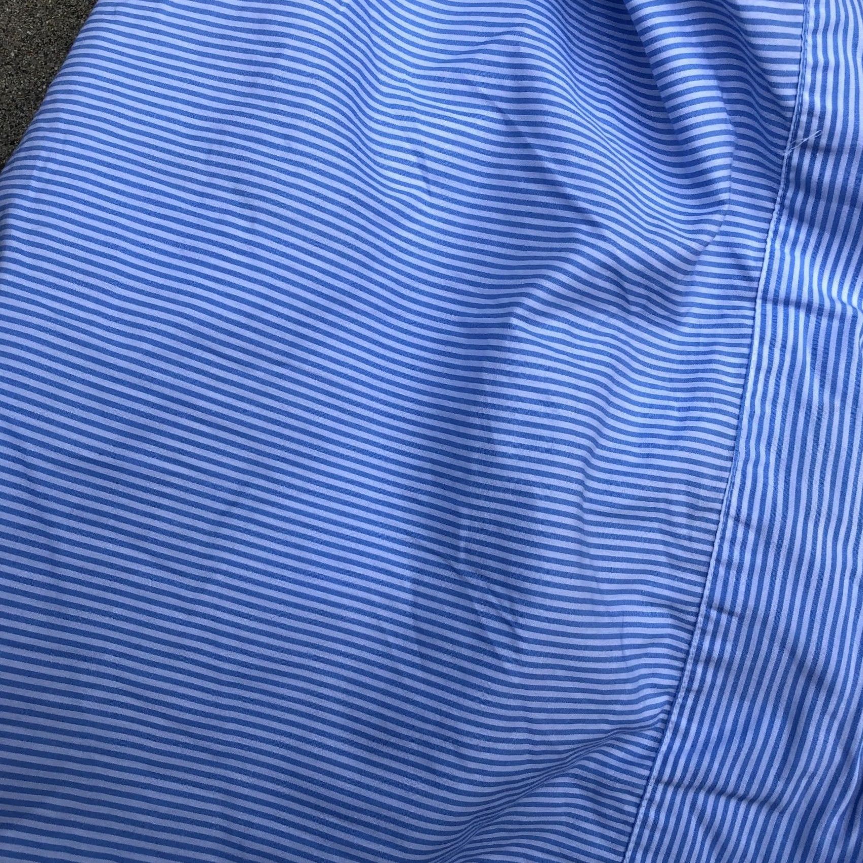 Vintage Doppleganger ROMA Dress Shirt Men's Slim Fit 43 Blue Striped Collared Button Size 46R - 5 Thumbnail