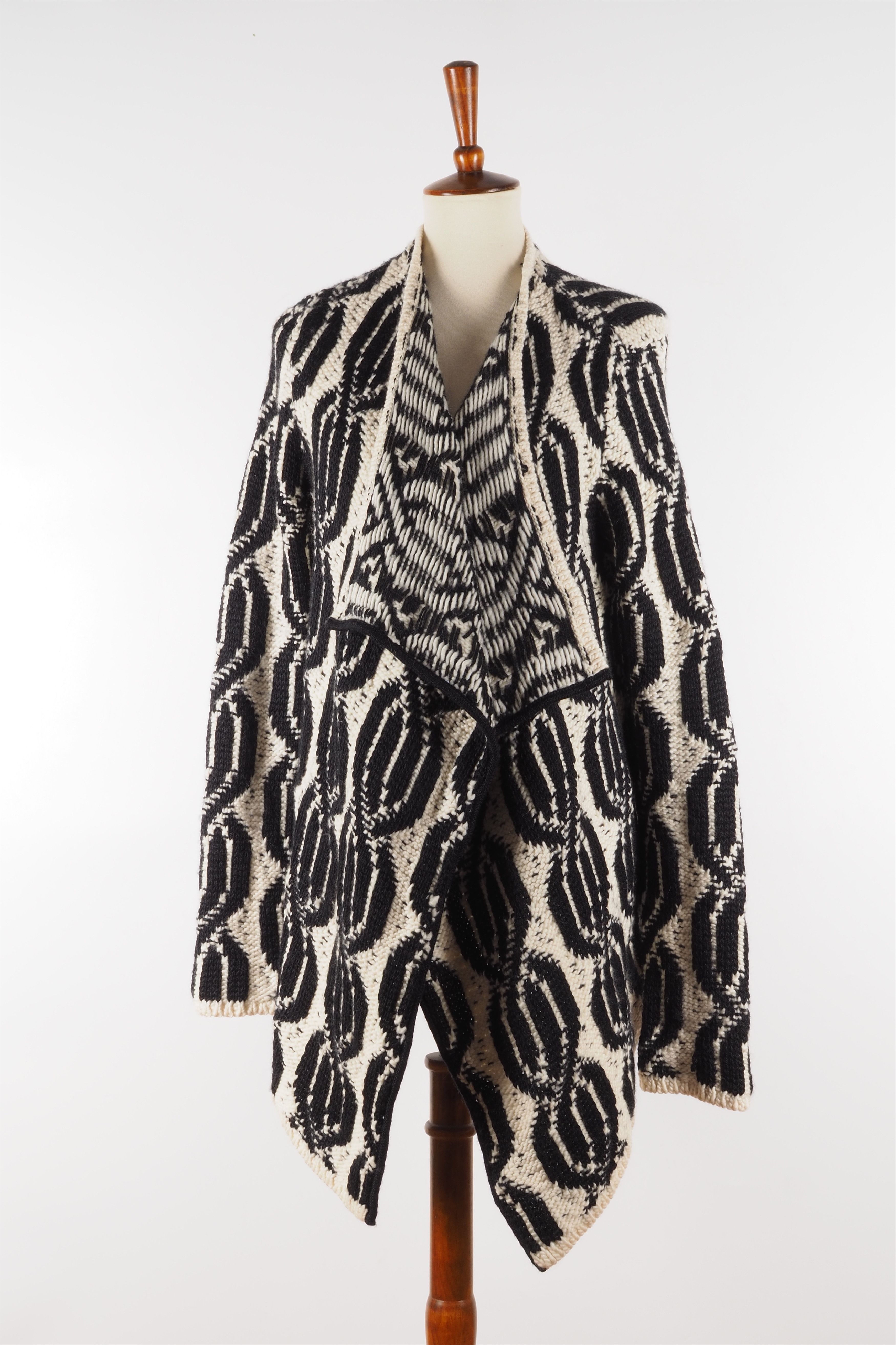 ba&sh Ba&sh Cardinal Cozy Boho Wool Oversized Cape Cardigan Size L / US 10 / IT 46 - 4 Thumbnail