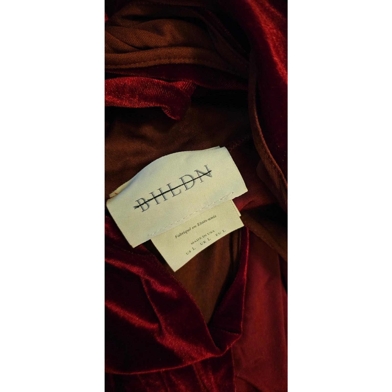 Anthropologie New Anthropologie BHLDN Rosaura Dress VELVET Wrap Maxi Wine Size L / US 10 / IT 46 - 3 Thumbnail