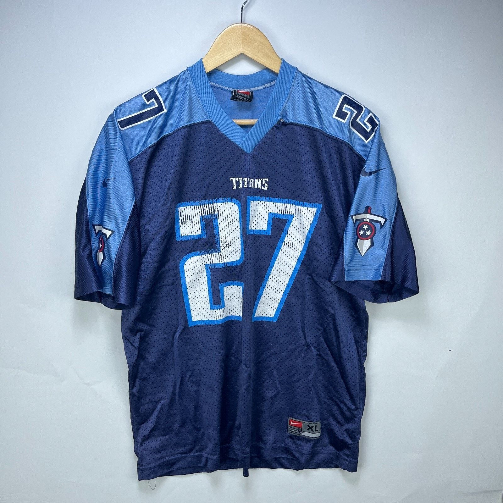 Nike × Vintage Vintage Nike Houston Titans Youth XL Eddie George Tennesee Size US XL / EU 56 / 4 - 1 Thumbnail