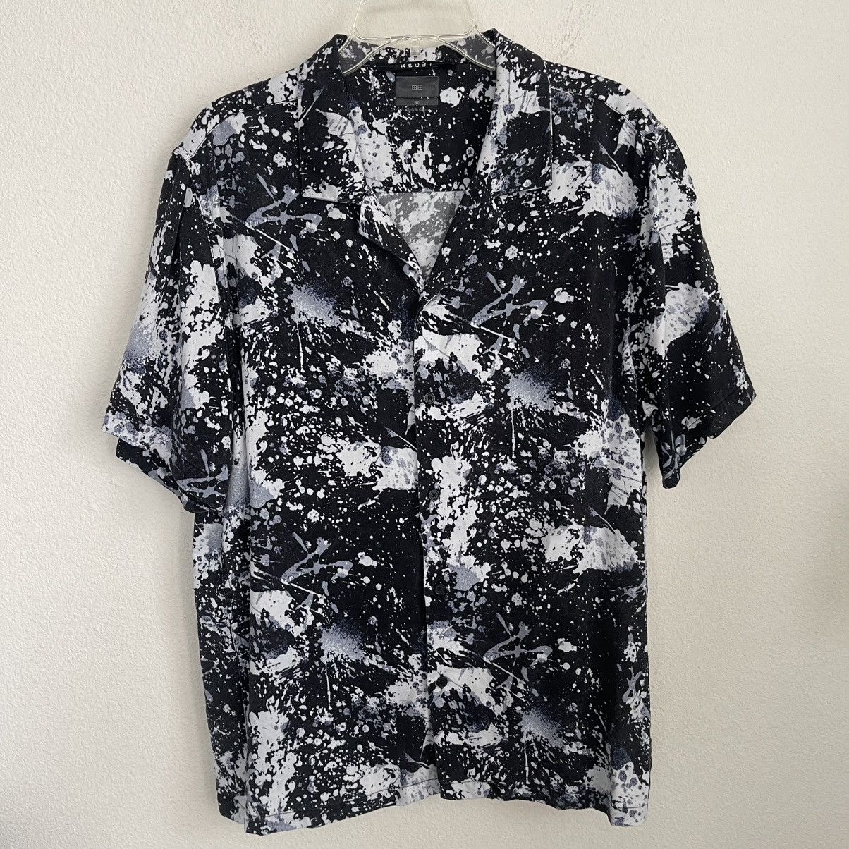 Ksubi KSUBI Short Sleeve Button Down Tencel Paint Splatter Shirt Size US XL / EU 56 / 4 - 2 Thumbnail