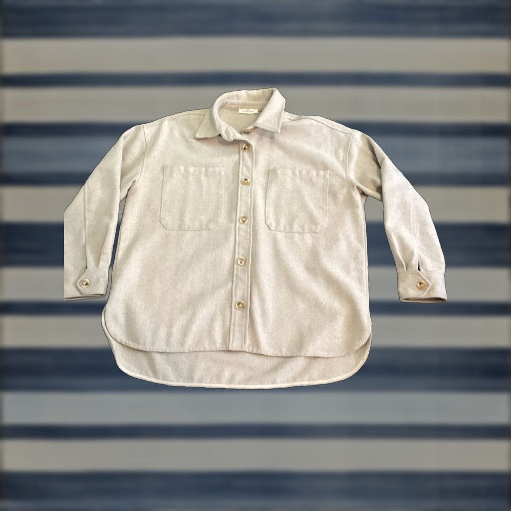 Vintage Neuflora Linen Button-Up Shirt Beige Short Sleeve Relaxed Fit Women Small Size S / US 4 / IT 40 - 1 Thumbnail