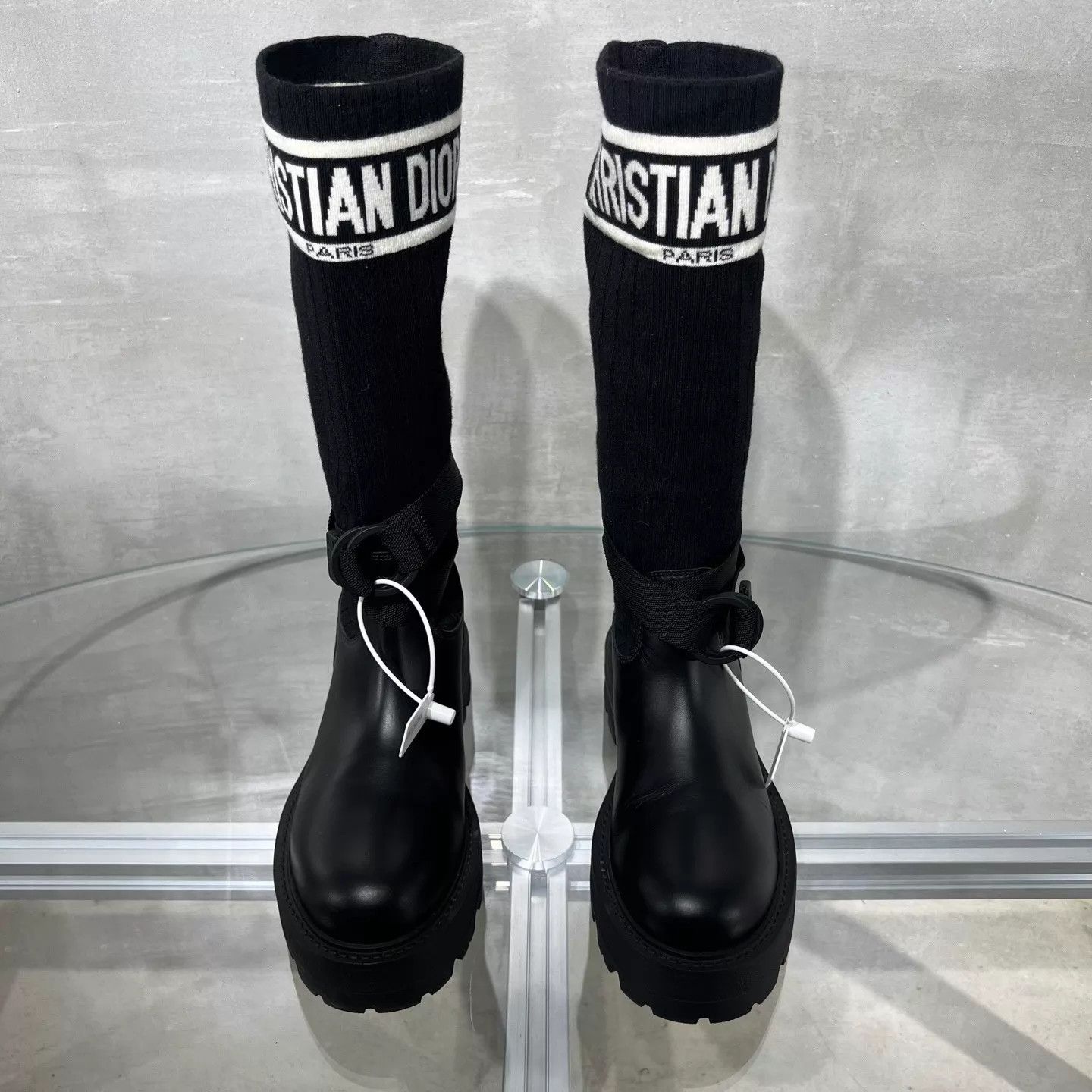 Dior Dior D-Major Knee-High Boots Black 35.5 Size US 5 / IT 35 - 1 Thumbnail