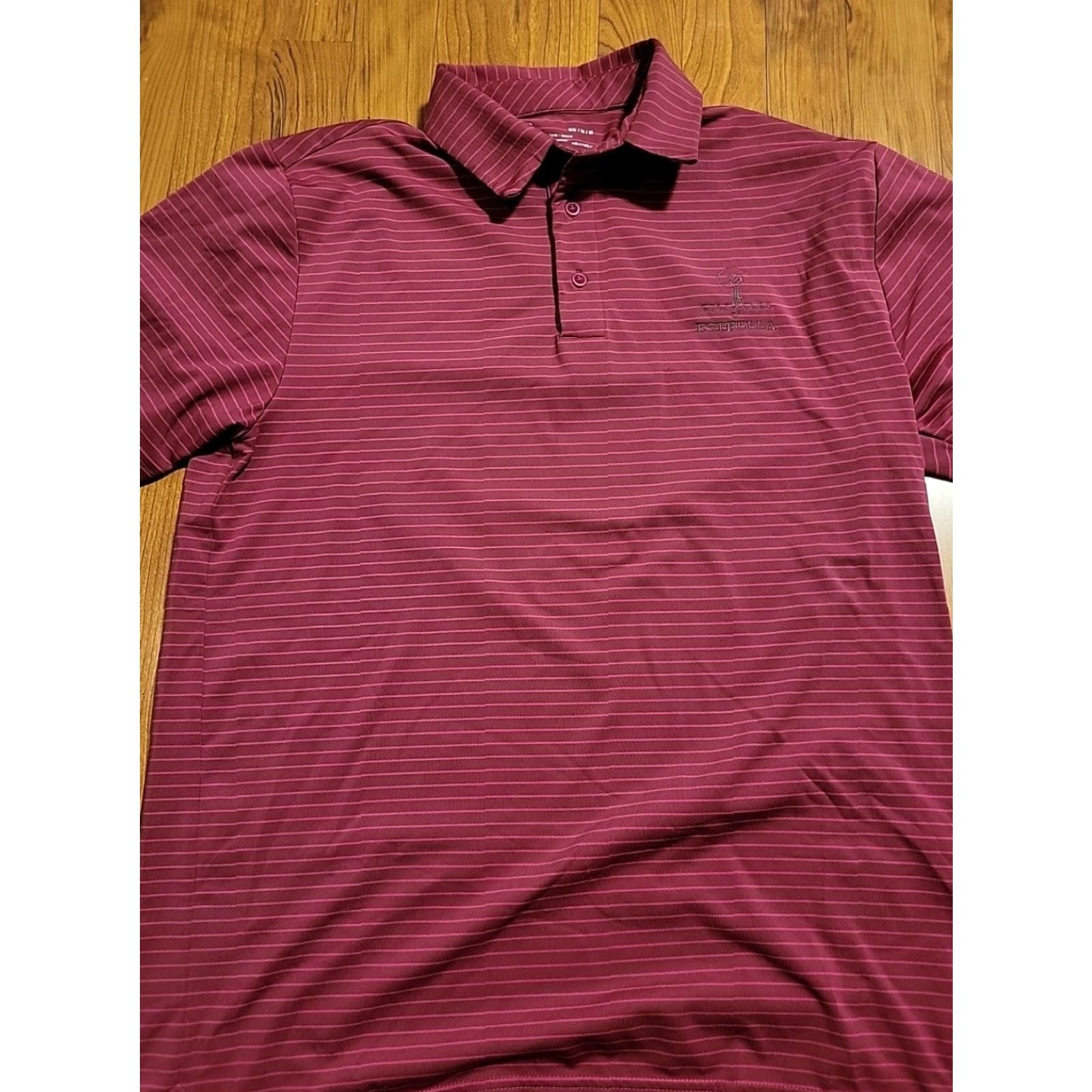 Under Armour Under Armour HeatGear Polo Shirt SS Striped 40" Chest Med Red Logo Embroi Golf Tennis Shirt Mens Size US M / EU 48-50 / 2 - 2 Thumbnail