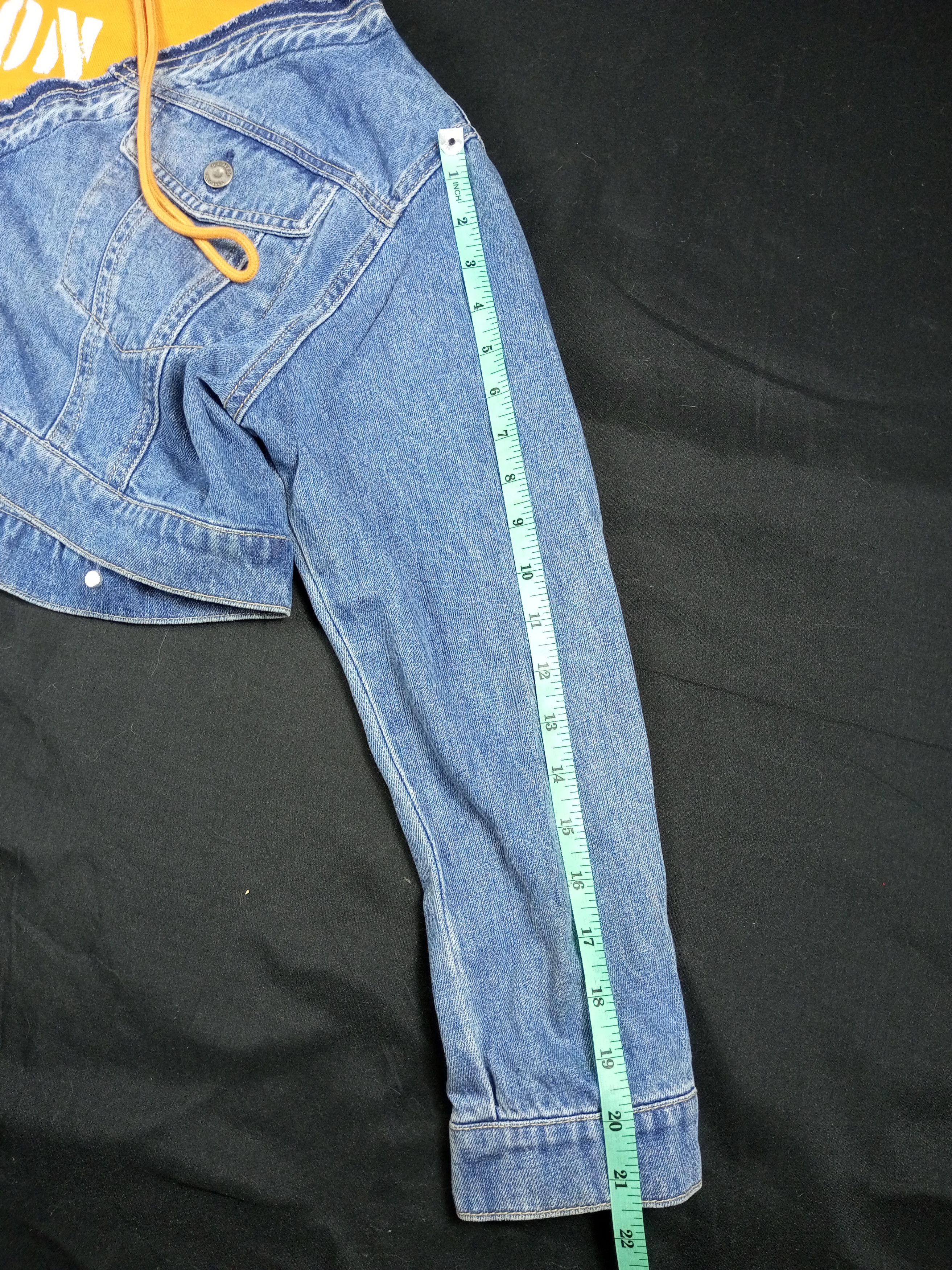 Hysteric Glamour ONLY Denmark Crop Top Denim Hoodie Size S / US 4 / IT 40 - 8 Thumbnail