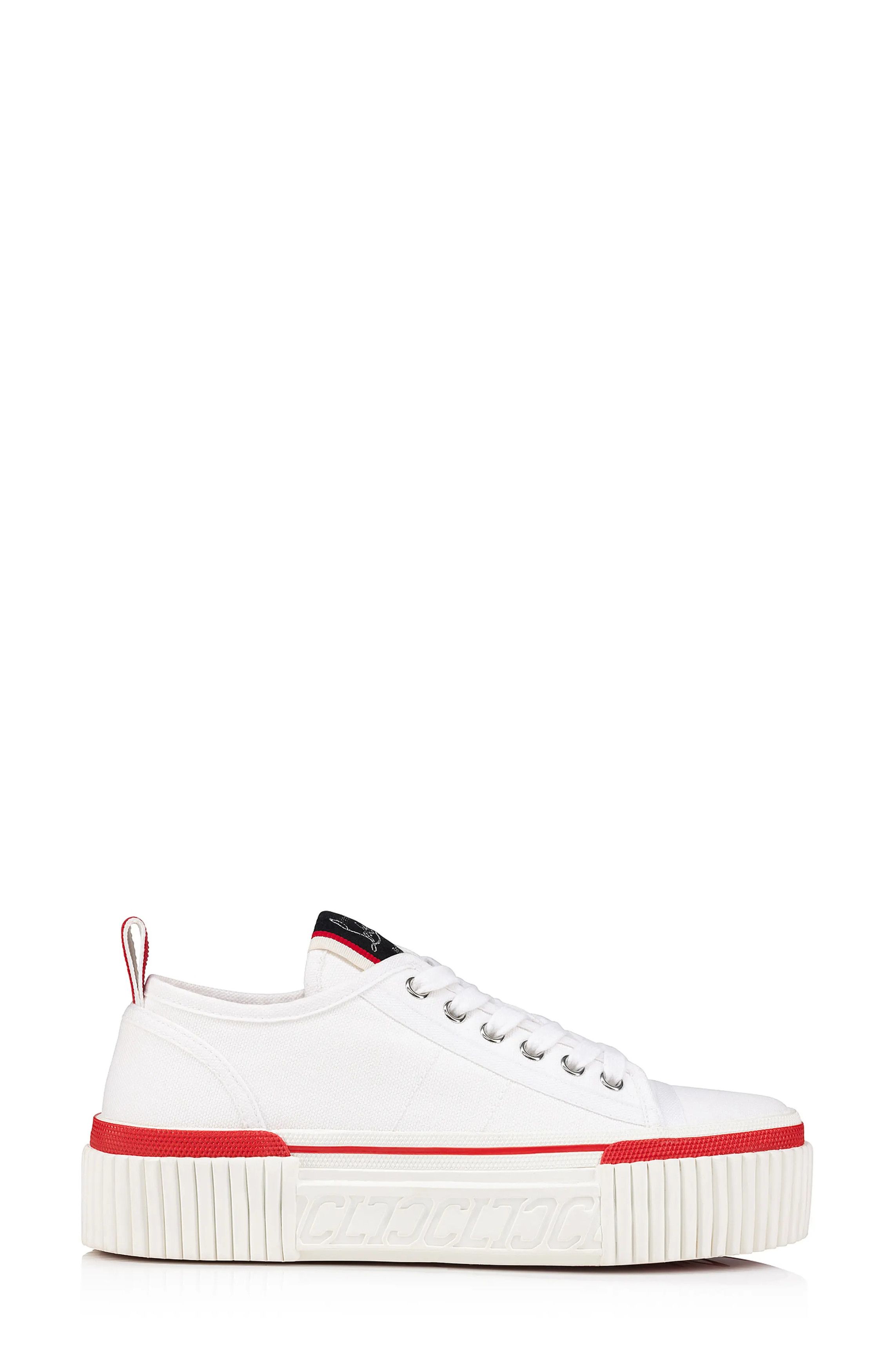 Christian Louboutin o1s1wg110125 Super Pedro Platform Sneaker in White Size US 9 / IT 39 - 2 Thumbnail