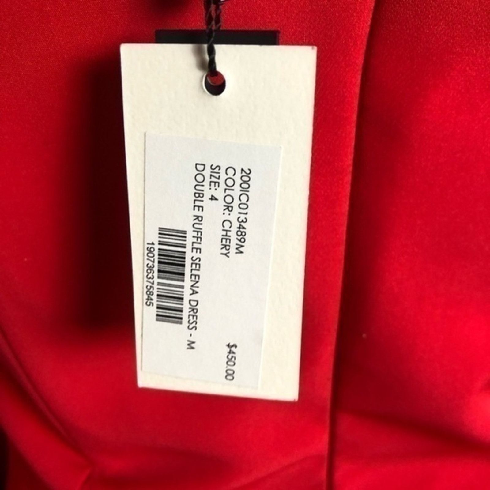 Milly Double Ruffle Selena Mini Cherry Red Dress Size 4